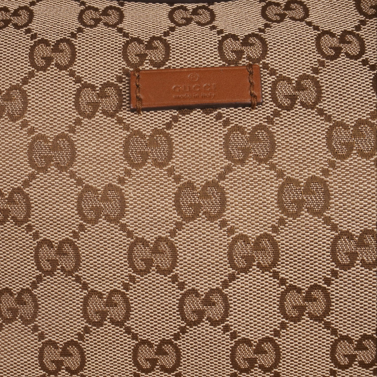 PRE-OWNED GG Canvas Half Moon Shoulder Bag