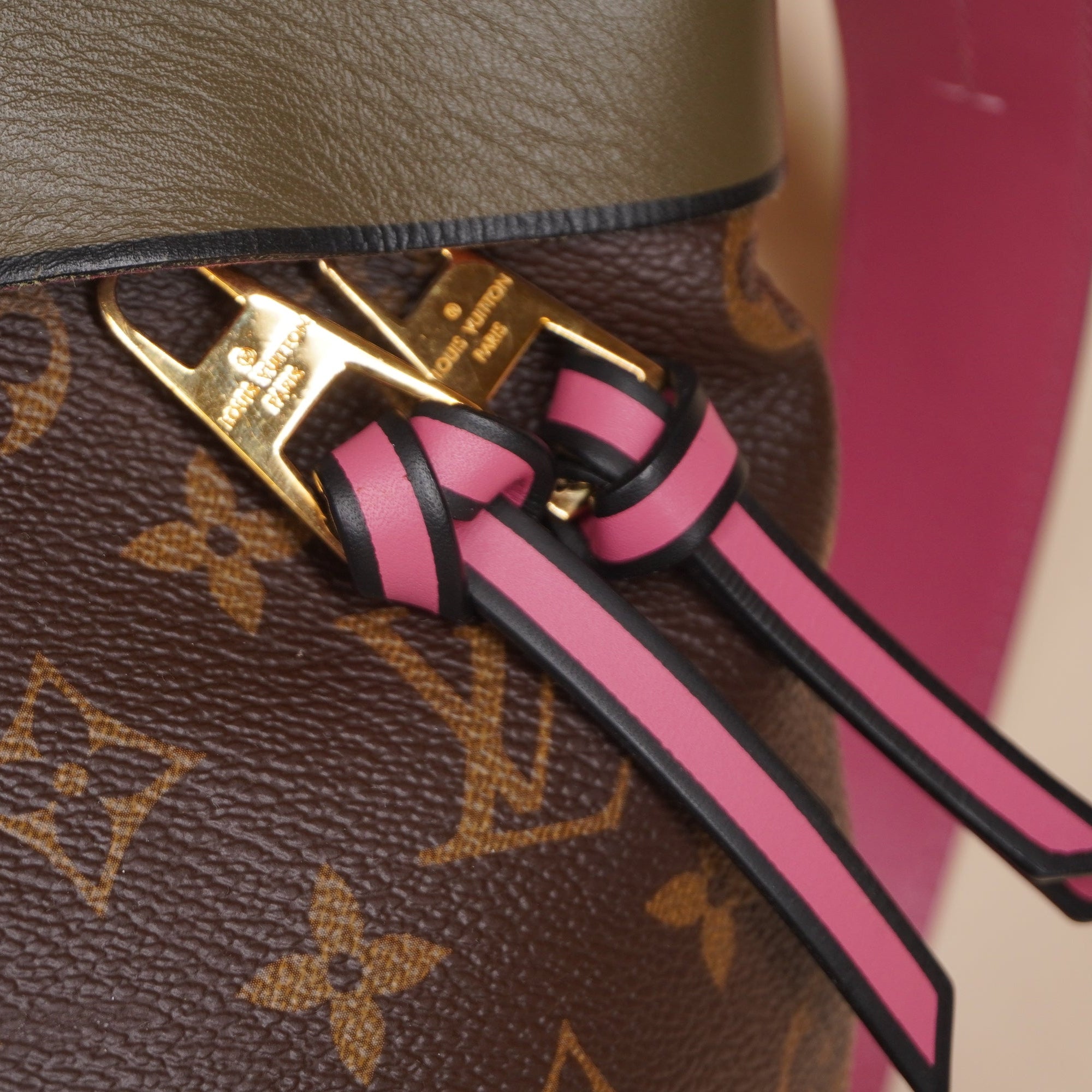 PRE-OWNED LV Monogram Tuileries Besace Kaki Shoulder Bag