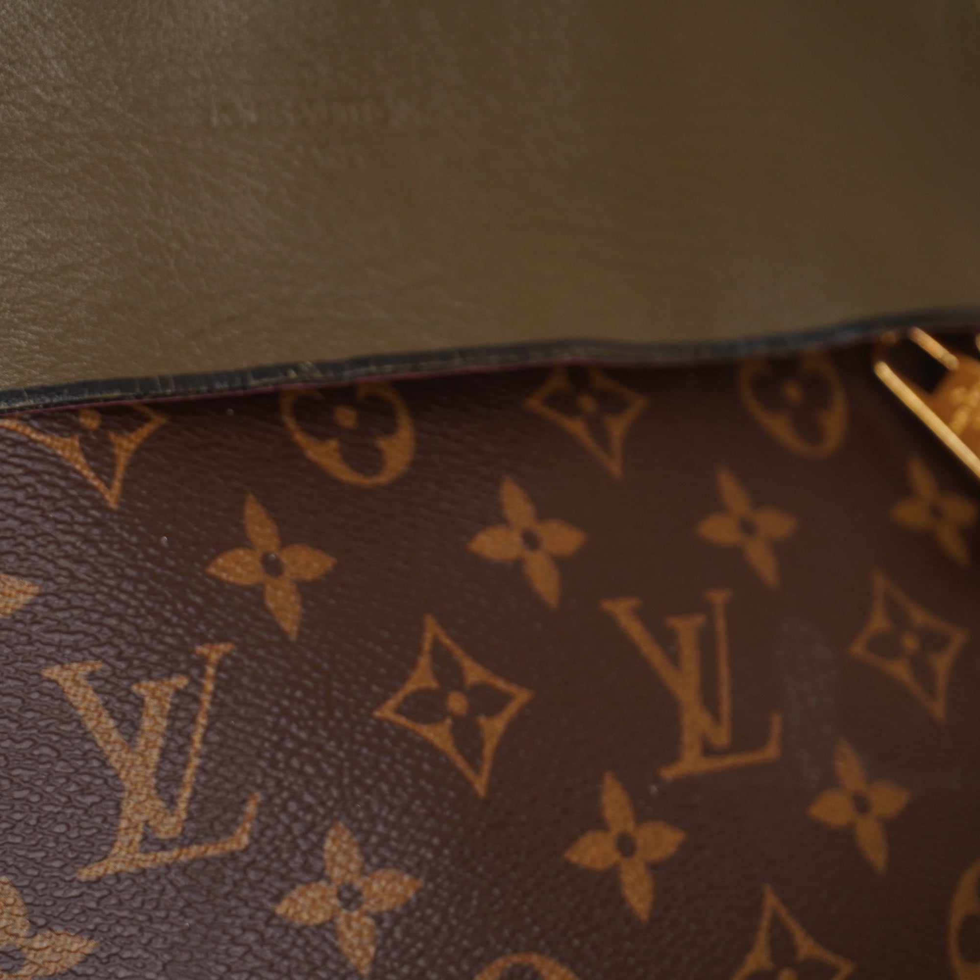 PRE-OWNED LV Monogram Tuileries Besace Kaki Shoulder Bag