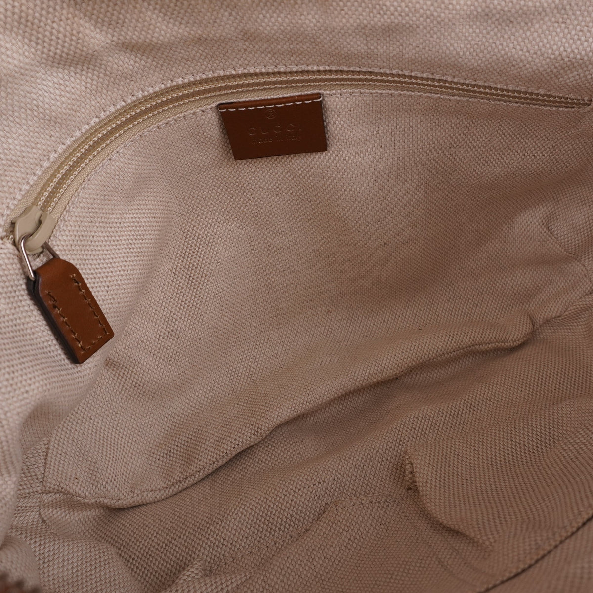 PRE-OWNED GG Canvas Half Moon Shoulder Bag