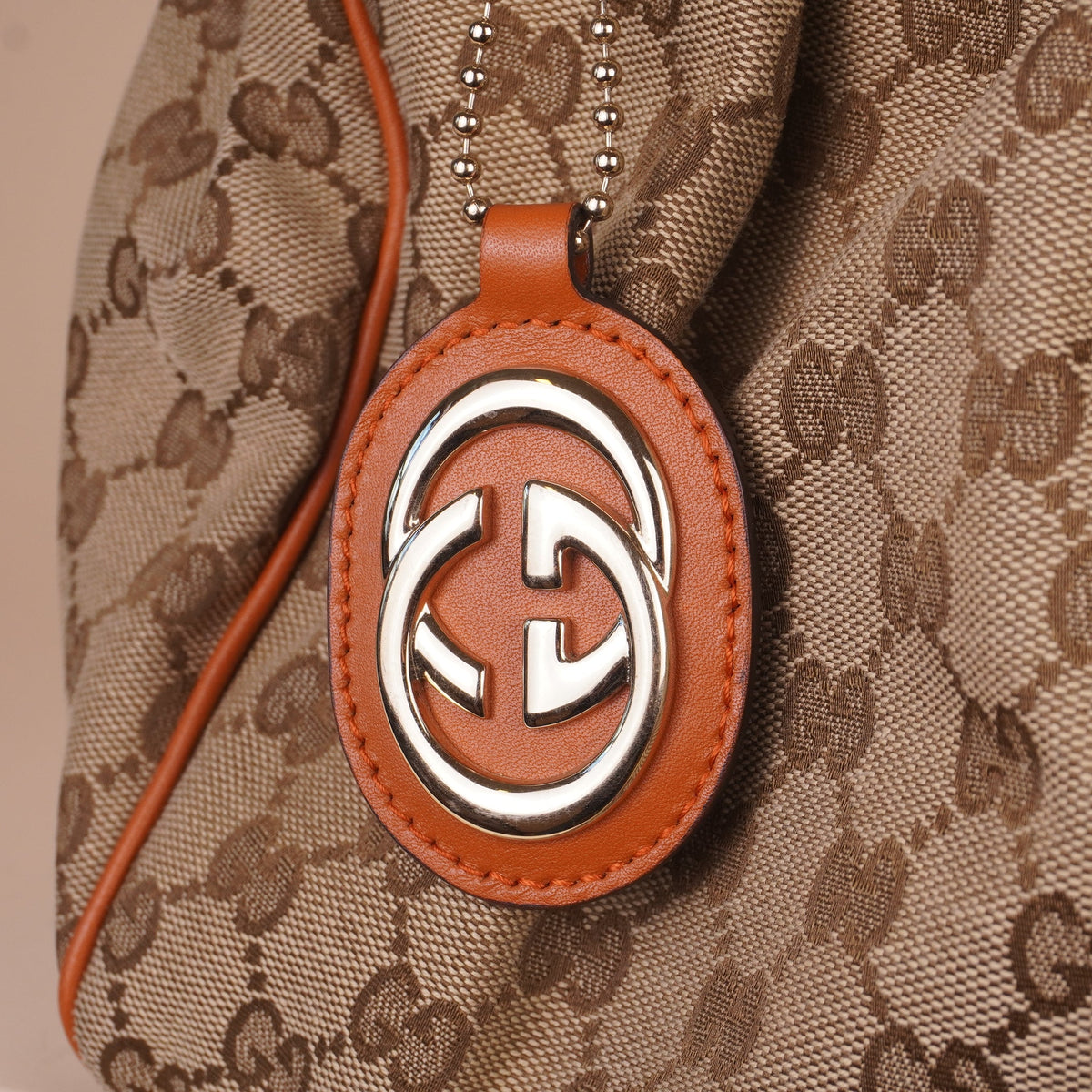 PRE-OWNED GG Sukey Canvas Tote Shoulder Bag
