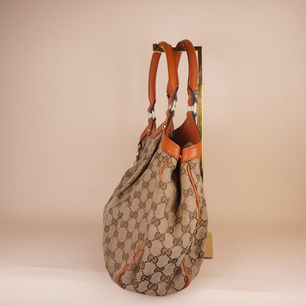 PRE-OWNED GG Sukey Canvas Tote Shoulder Bag