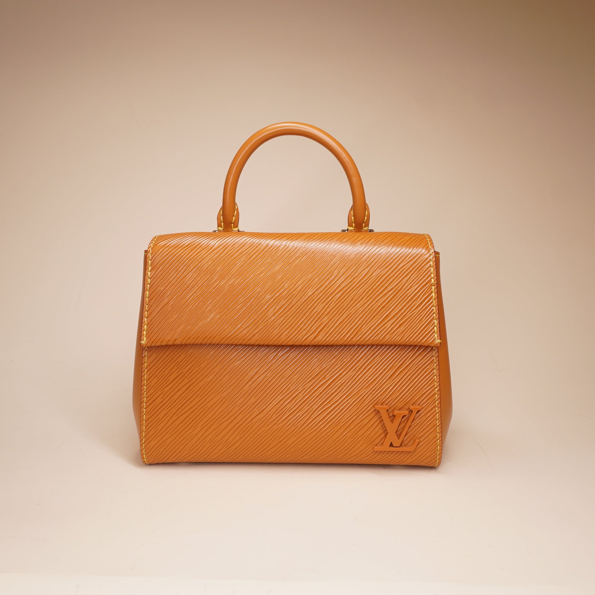 PRE-OWNED LV Epi Cluny Mini Gold Honey Shoulder Bag