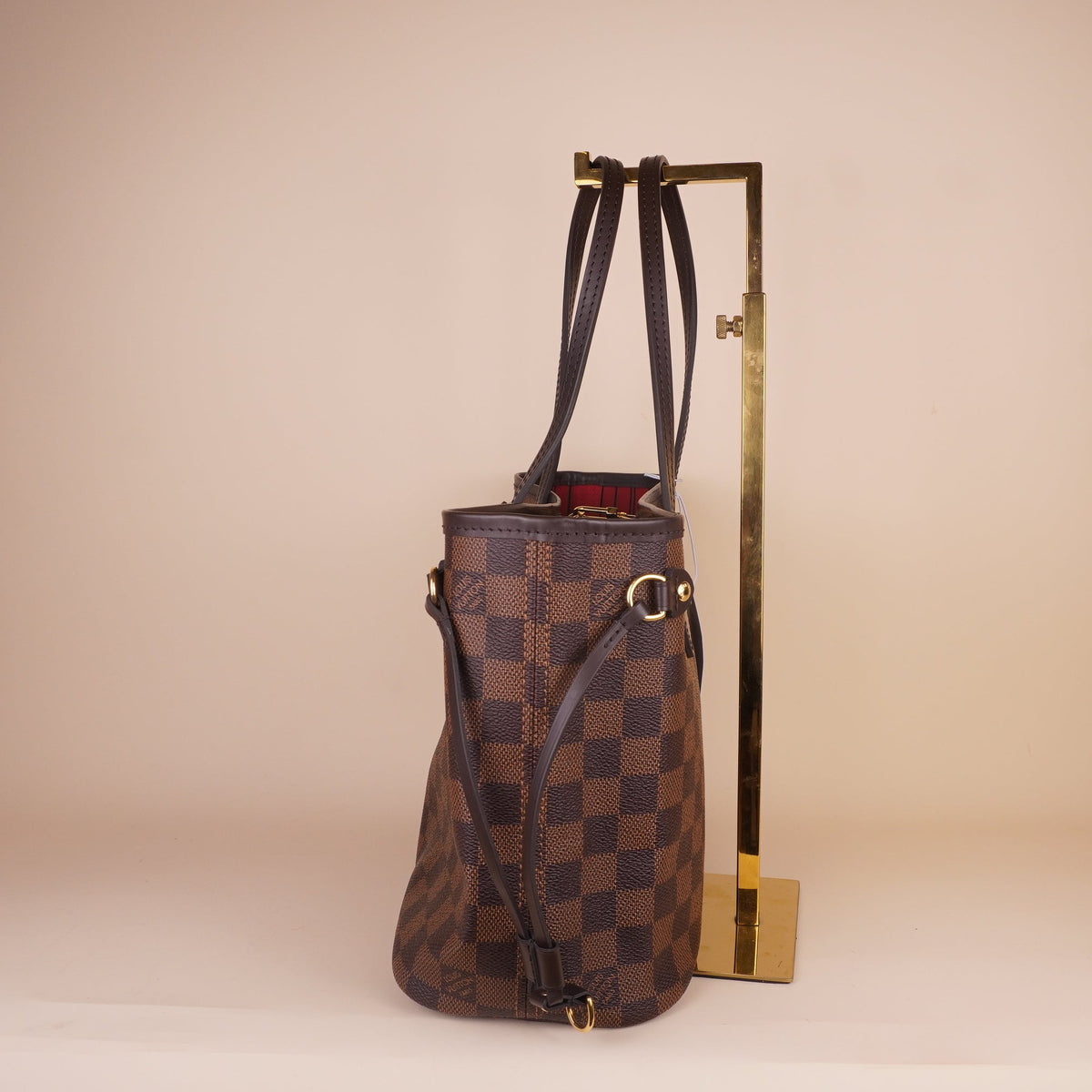 PRE-OWNED LV Damier Ebene Canvas Neverfull PM Shoulder Bag