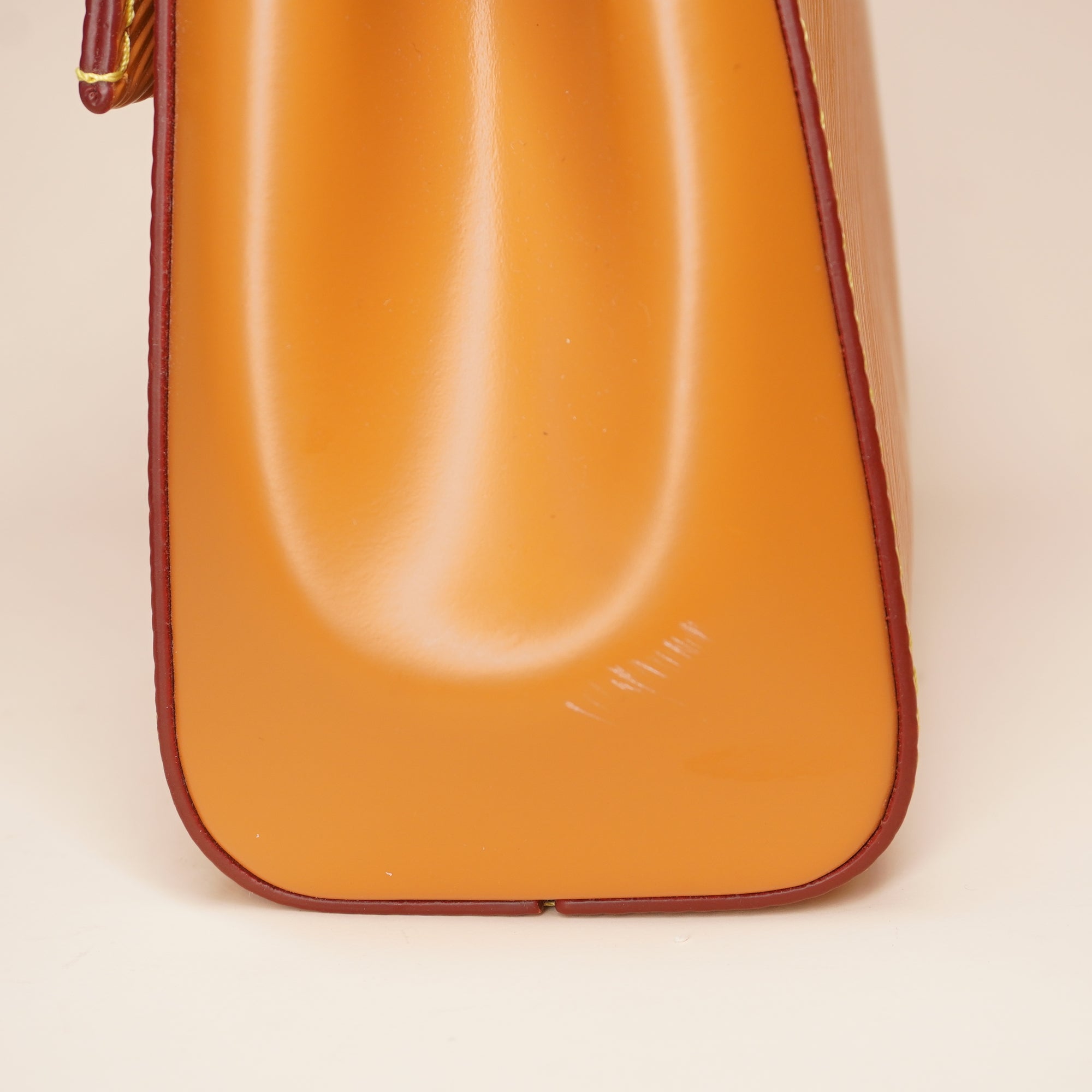 PRE-OWNED LV Epi Cluny Mini Gold Honey Shoulder Bag