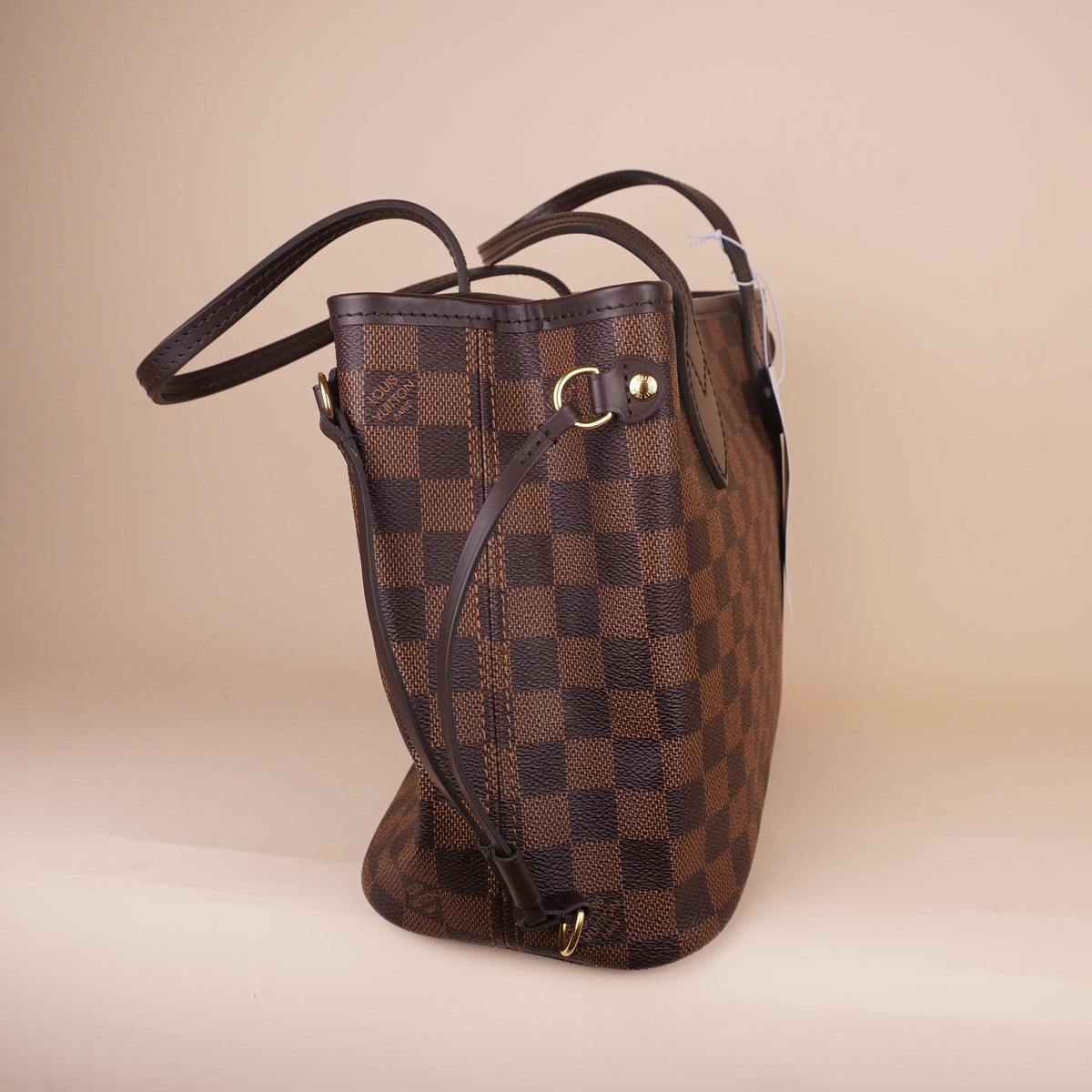 PRE-OWNED LV Damier Ebene Canvas Neverfull PM Shoulder Bag