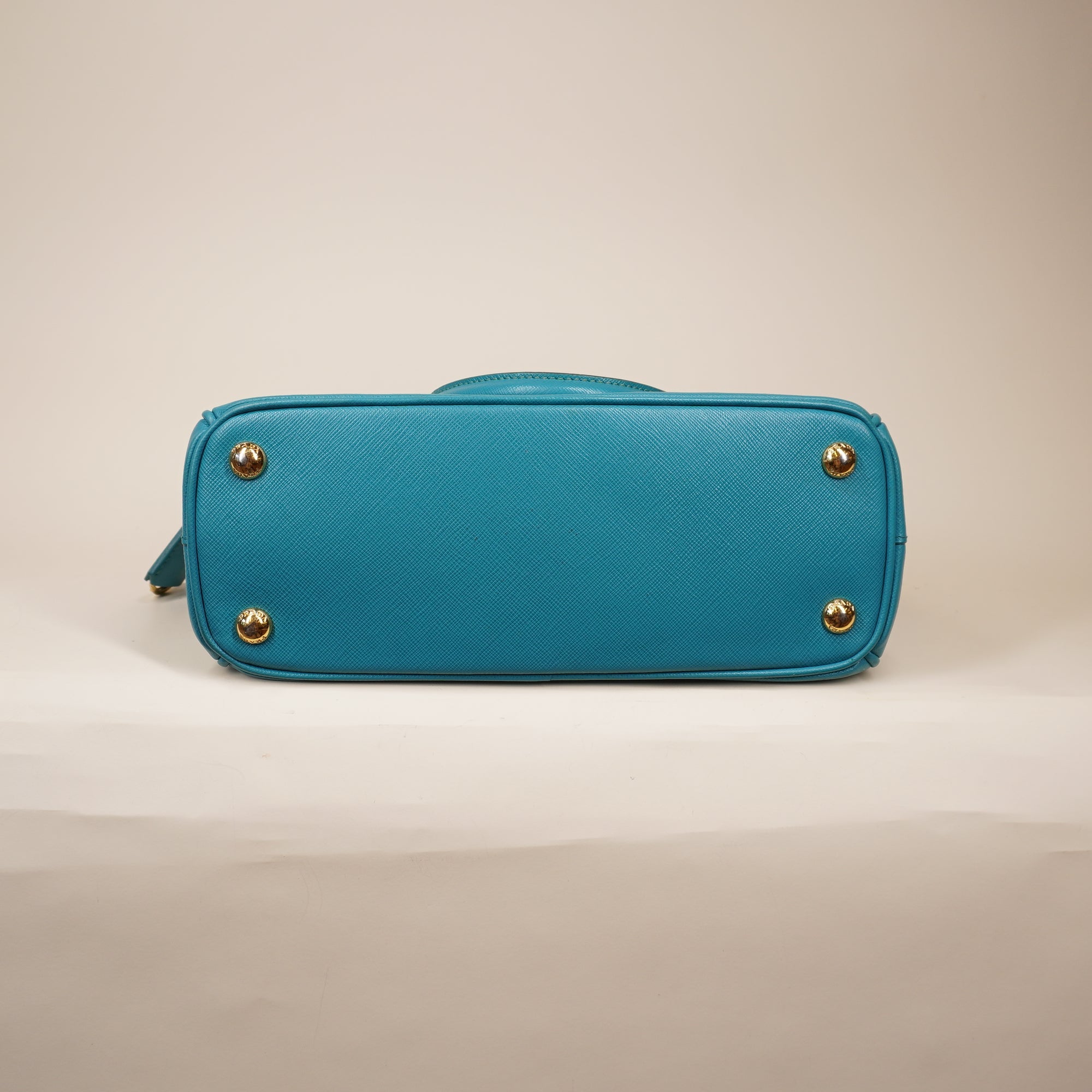 PRE-OWNED Galleria Small Saffiano Leather Blue Shoulder Bag