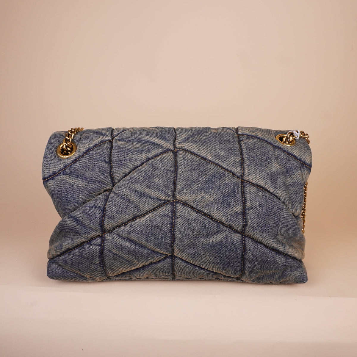 PRE-OWNED Puffer Denim LouLou Shoulder Bag