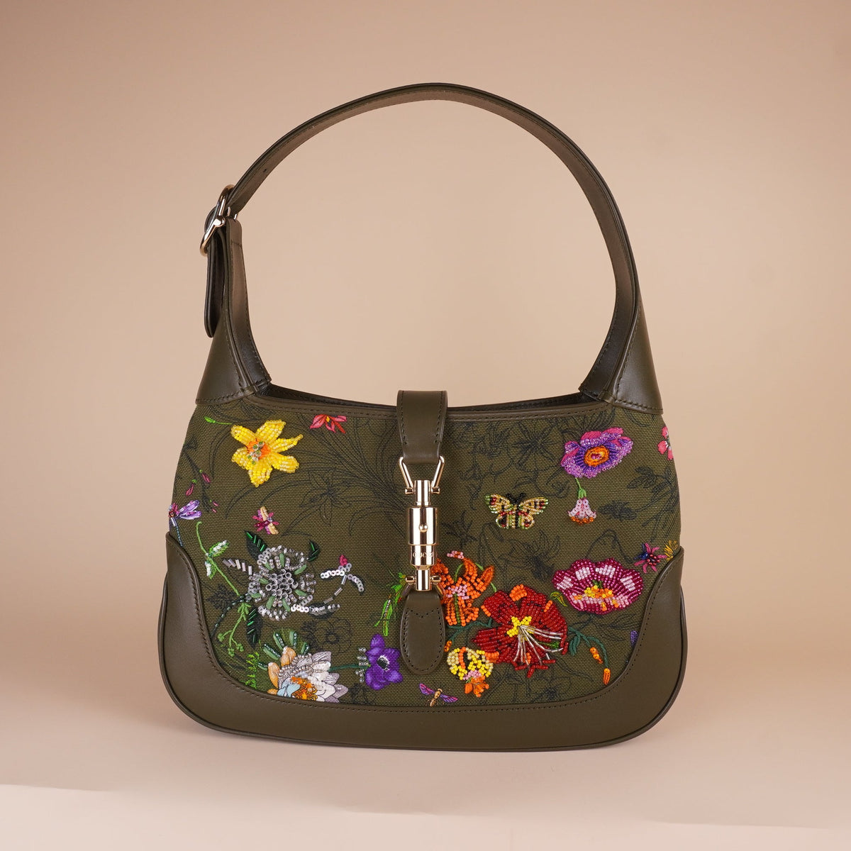 PRE-OWNED GG Flora Jackie 1961 Shoulder Bag