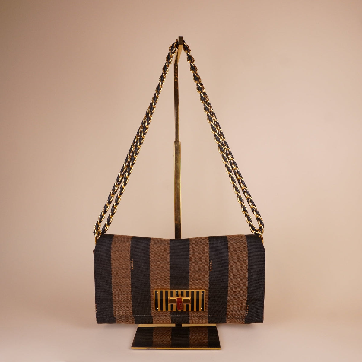 PRE-OWNED FF Small Pequin Claudia Shoulder Bag