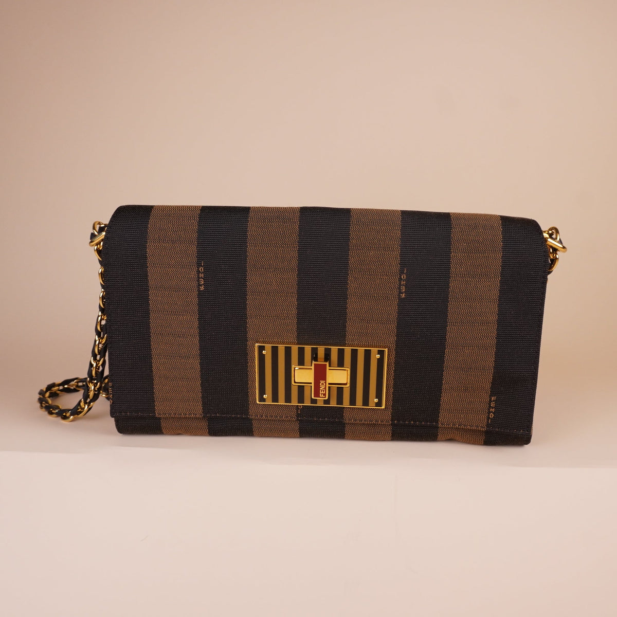 PRE-OWNED FF Small Pequin Claudia Shoulder Bag