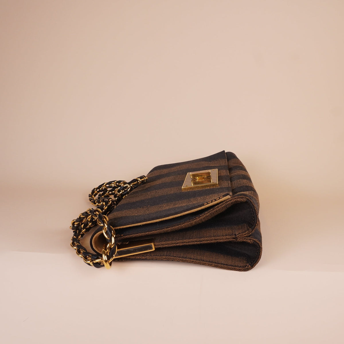 PRE-OWNED FF Small Pequin Claudia Shoulder Bag