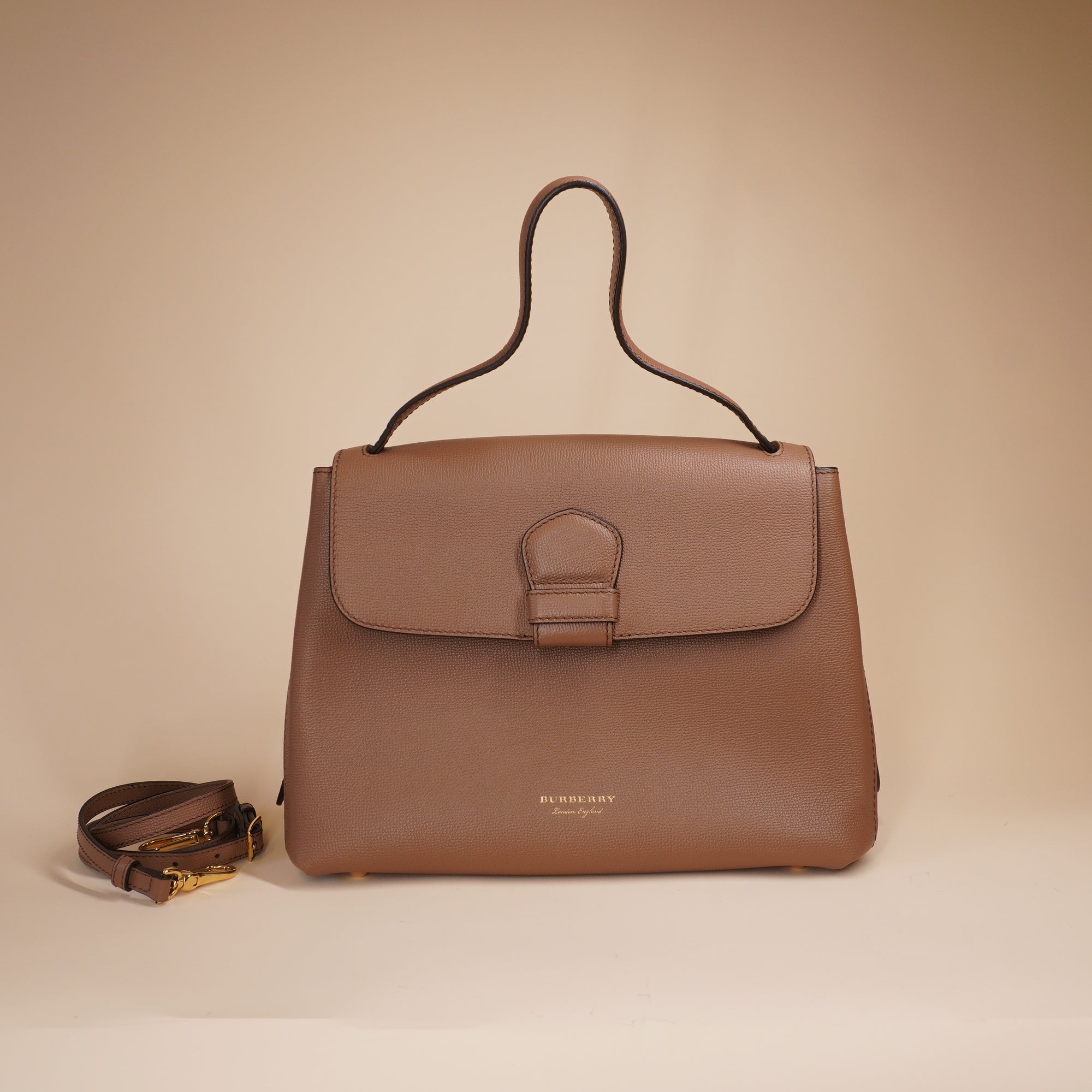 PRE-OWNED Beige House Check Camberley Shoulder Bag