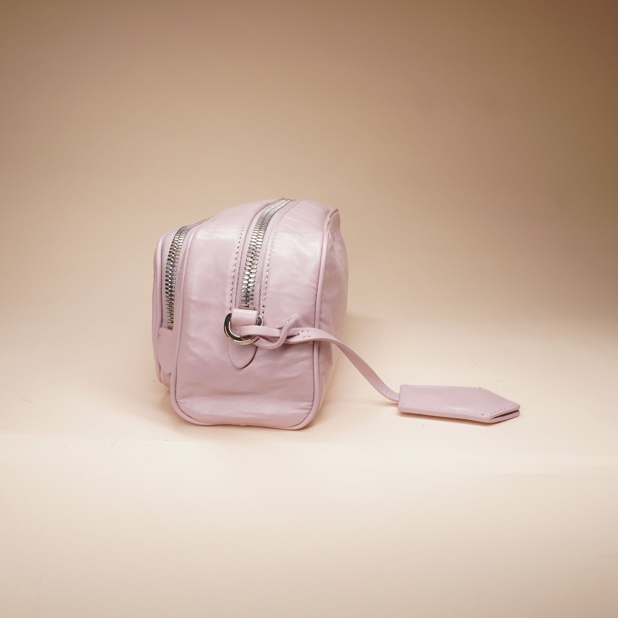 PRE-OWNED Light Pink Nappa Antique Multi-Pocket Shoulder Bag Alabastro