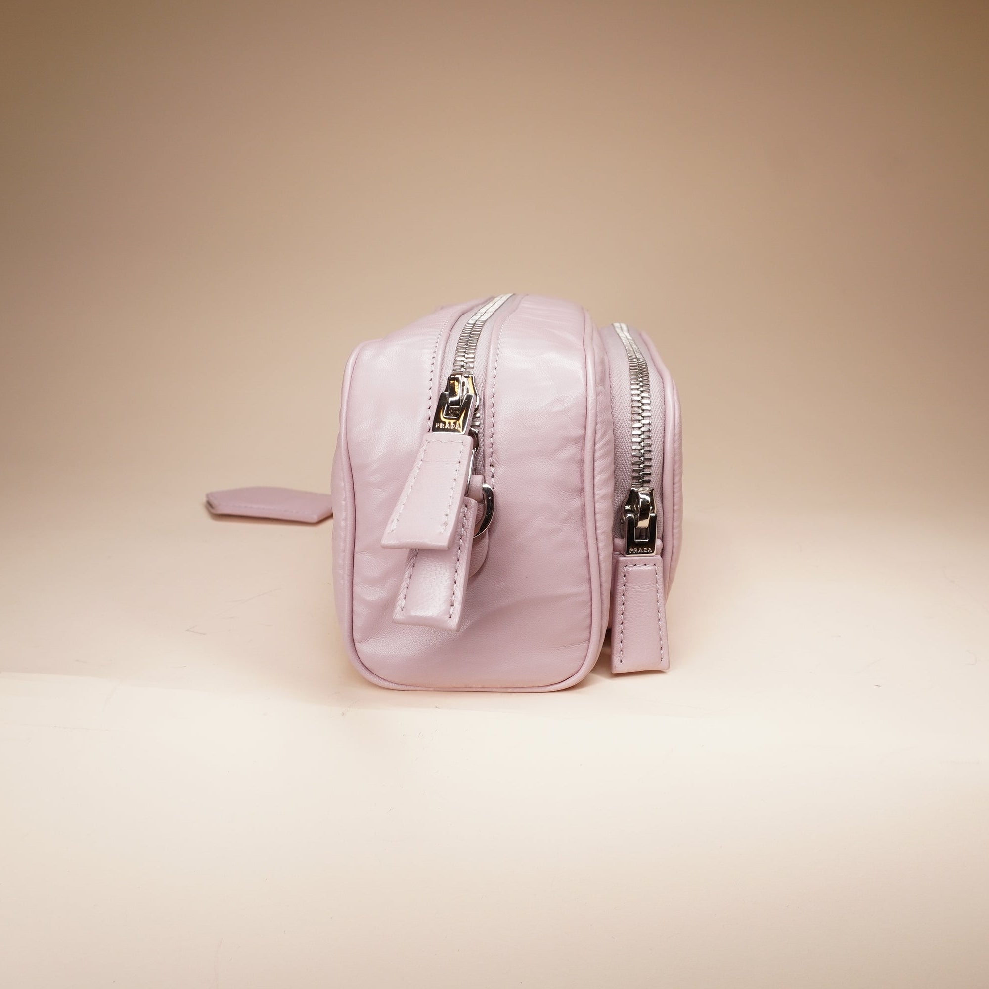 PRE-OWNED Light Pink Nappa Antique Multi-Pocket Shoulder Bag Alabastro
