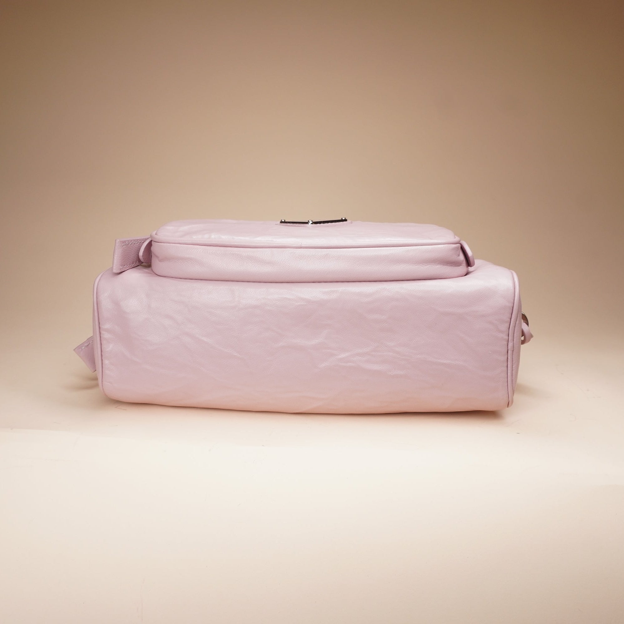 PRE-OWNED Light Pink Nappa Antique Multi-Pocket Shoulder Bag Alabastro