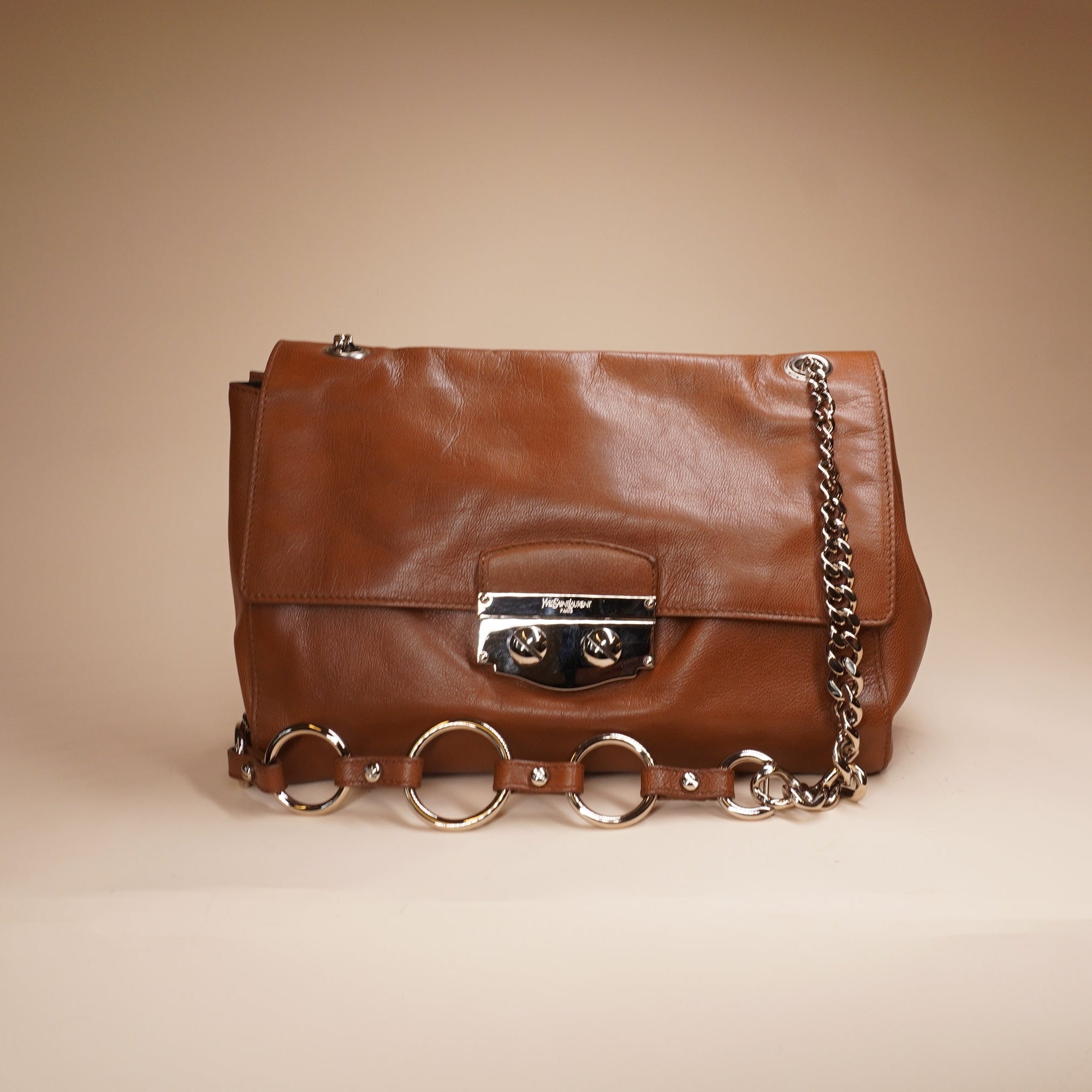 PRE-OWNED Brown Sac Le Sixieme Leather Shoulder Bag