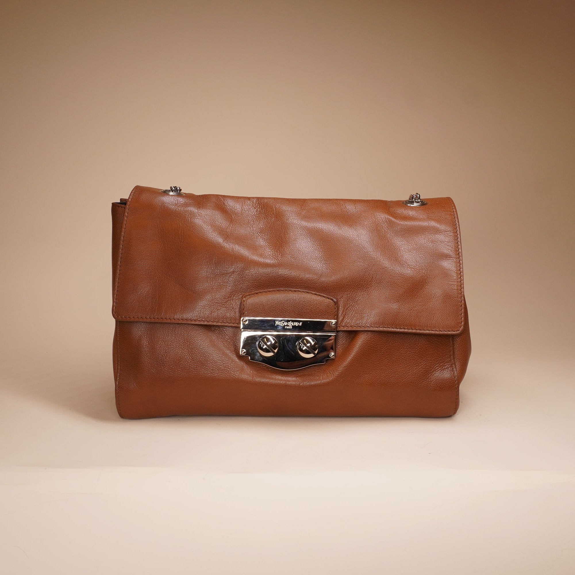 PRE-OWNED Brown Sac Le Sixieme Leather Shoulder Bag