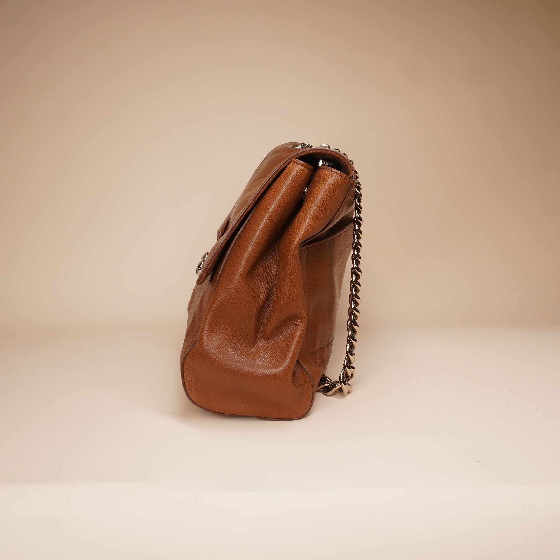 PRE-OWNED Brown Sac Le Sixieme Leather Shoulder Bag