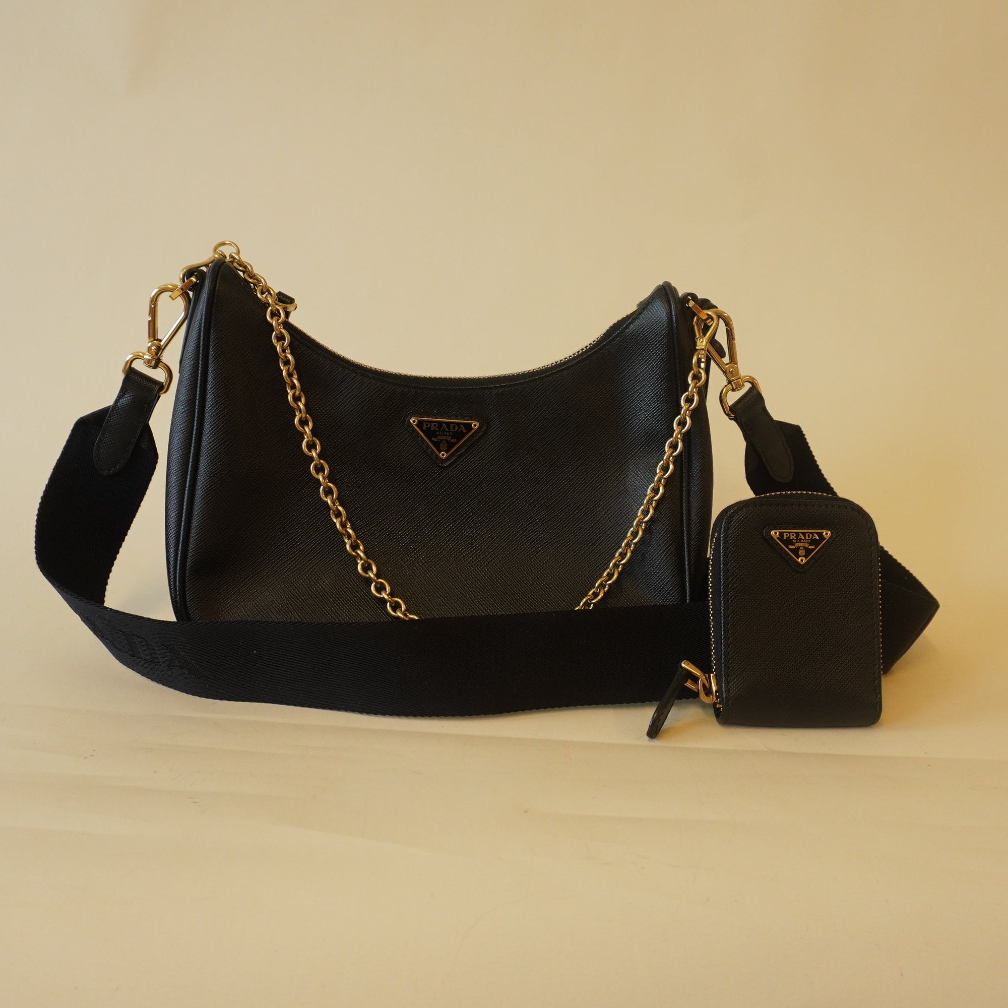 PRE-OWNED Saffiano Lux Re-Edition 2005 Shoulder Bag