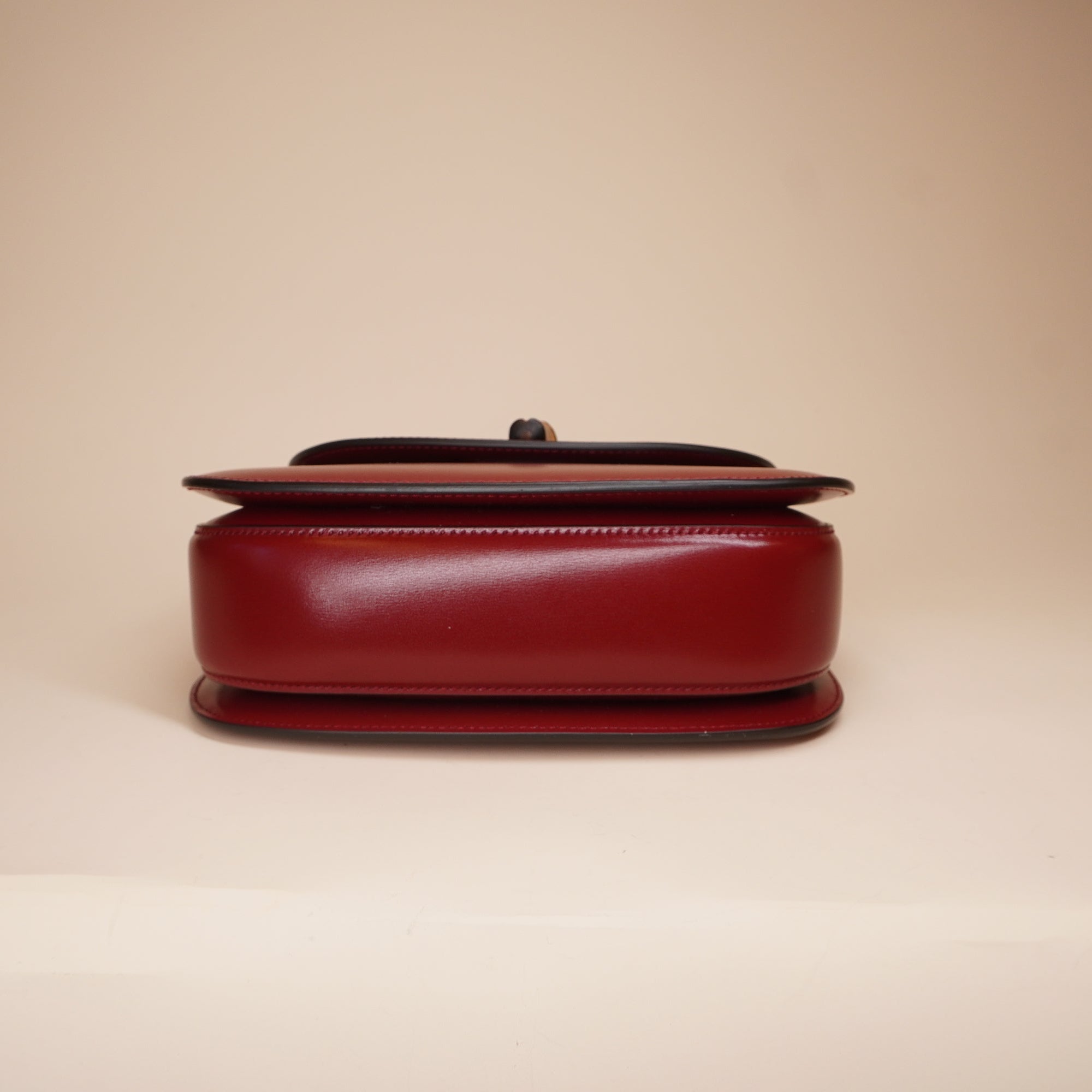 PRE-OWNED GG Red Bamboo 1947 Small Shoulder Bag