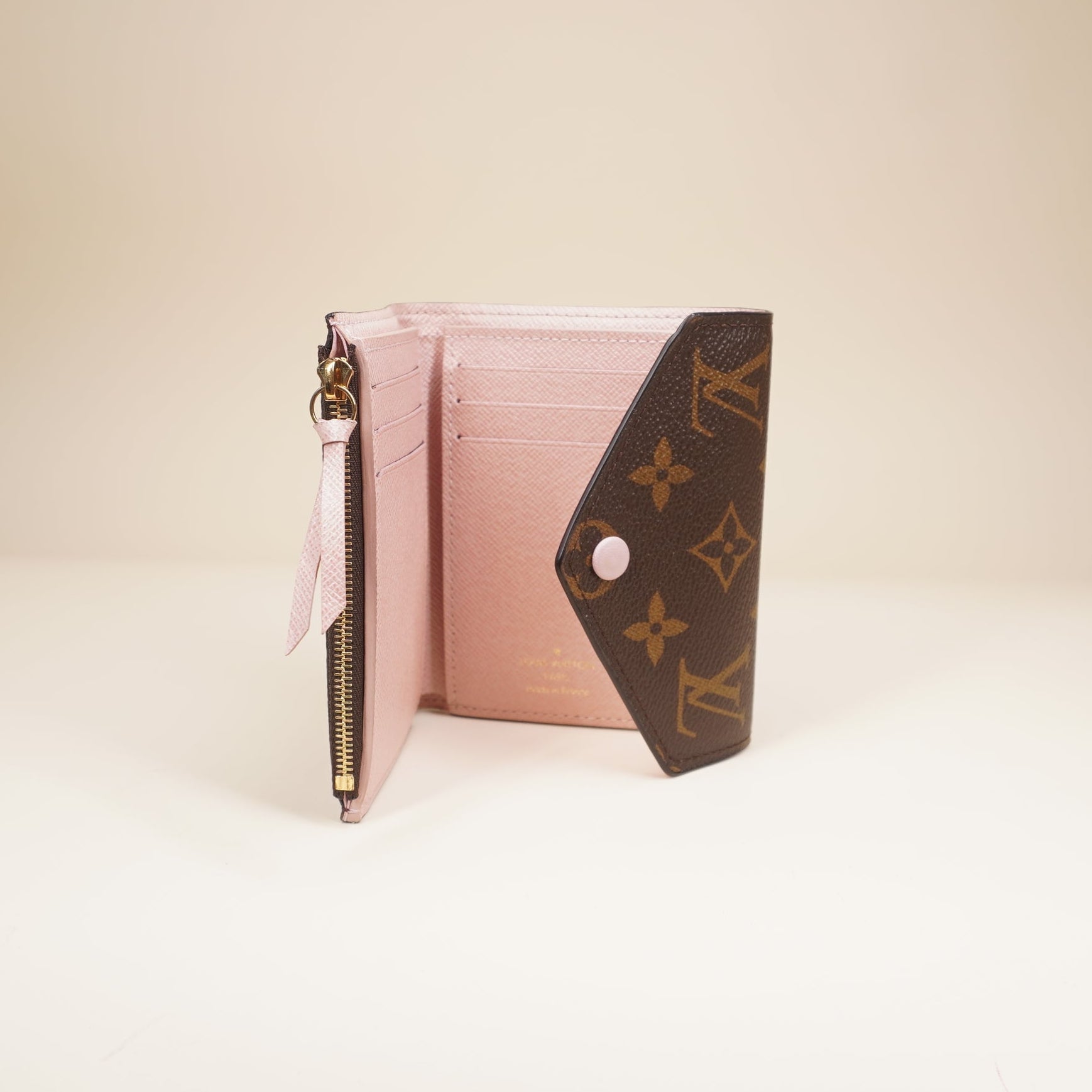 PRE-OWNED Victorine Monogram Rose Ballerine Wallet