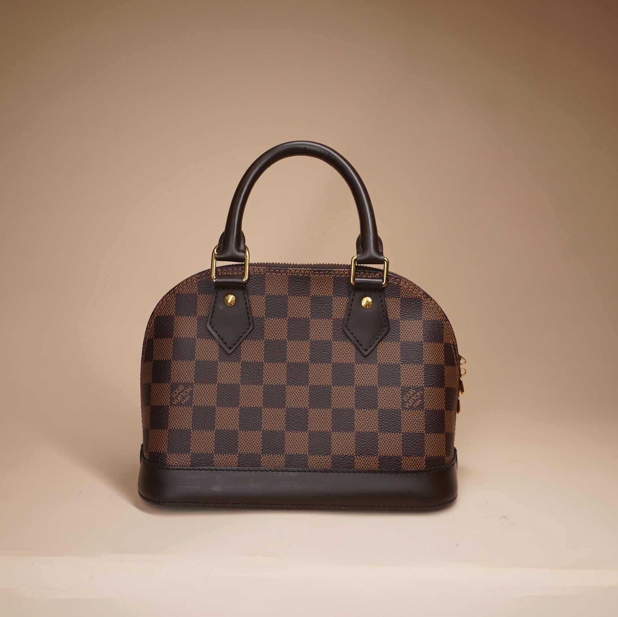 PRE-OWNED LV Damier Ebene Canvas Alma BB Handbag