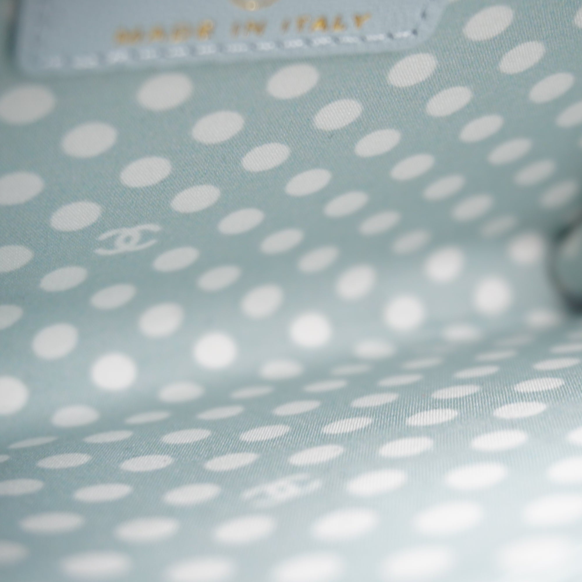 PRE-OWNED Blue Lambskin Card Holder