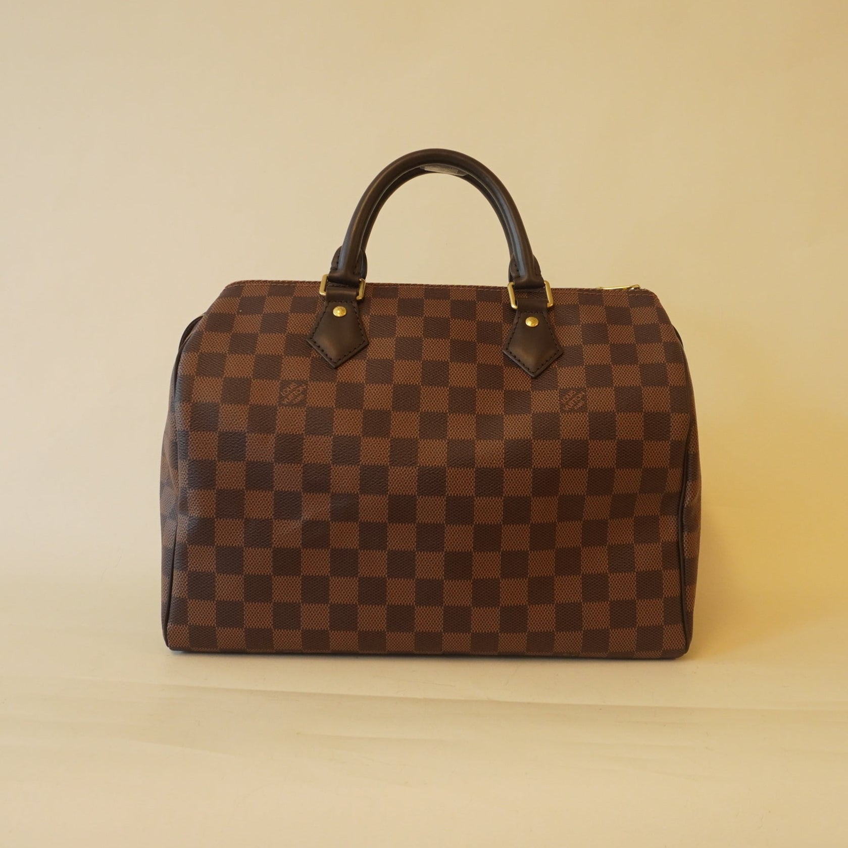 PRE-OWNED  Speedy 30 Damier Ebene Tote Bag