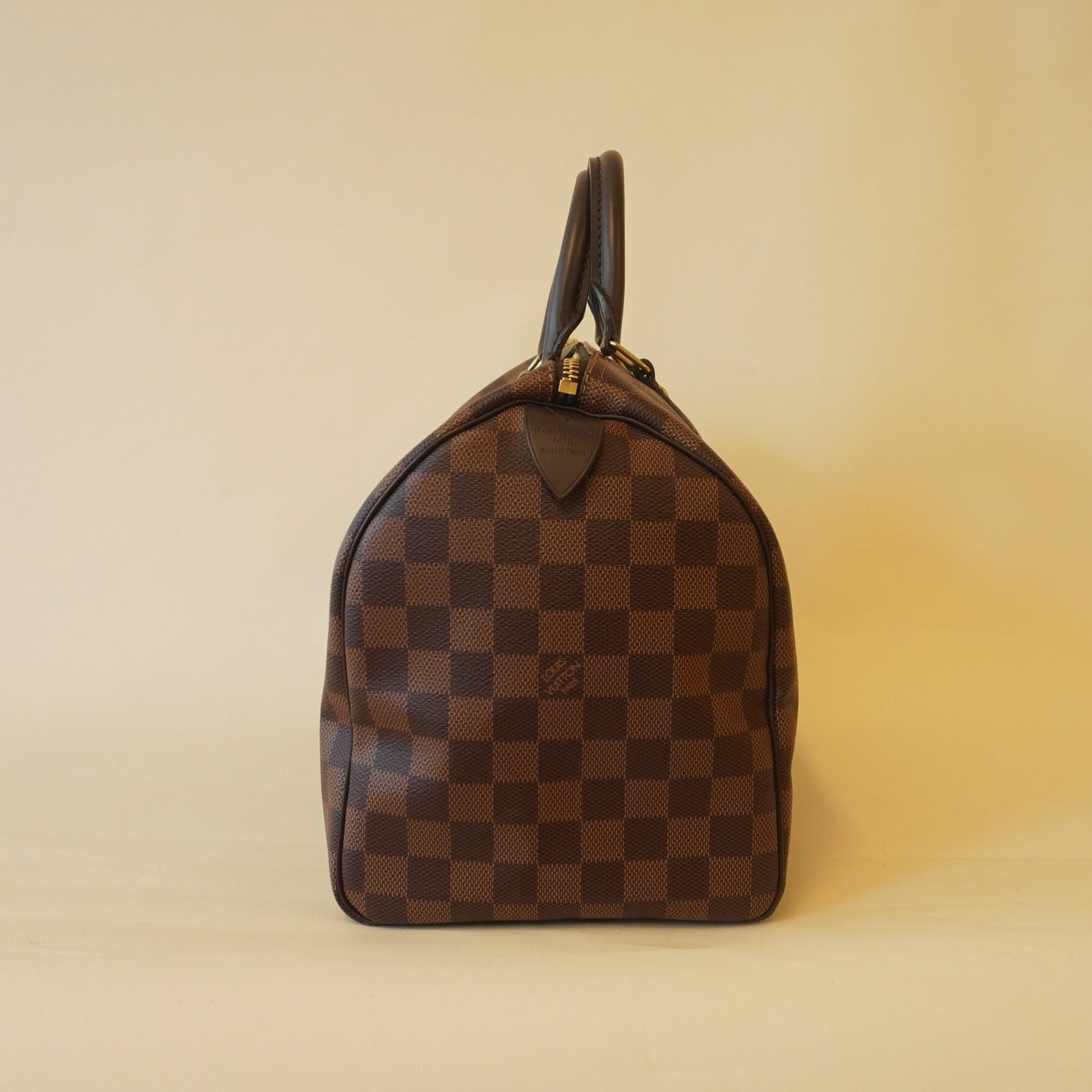 PRE-OWNED  Speedy 30 Damier Ebene Tote Bag