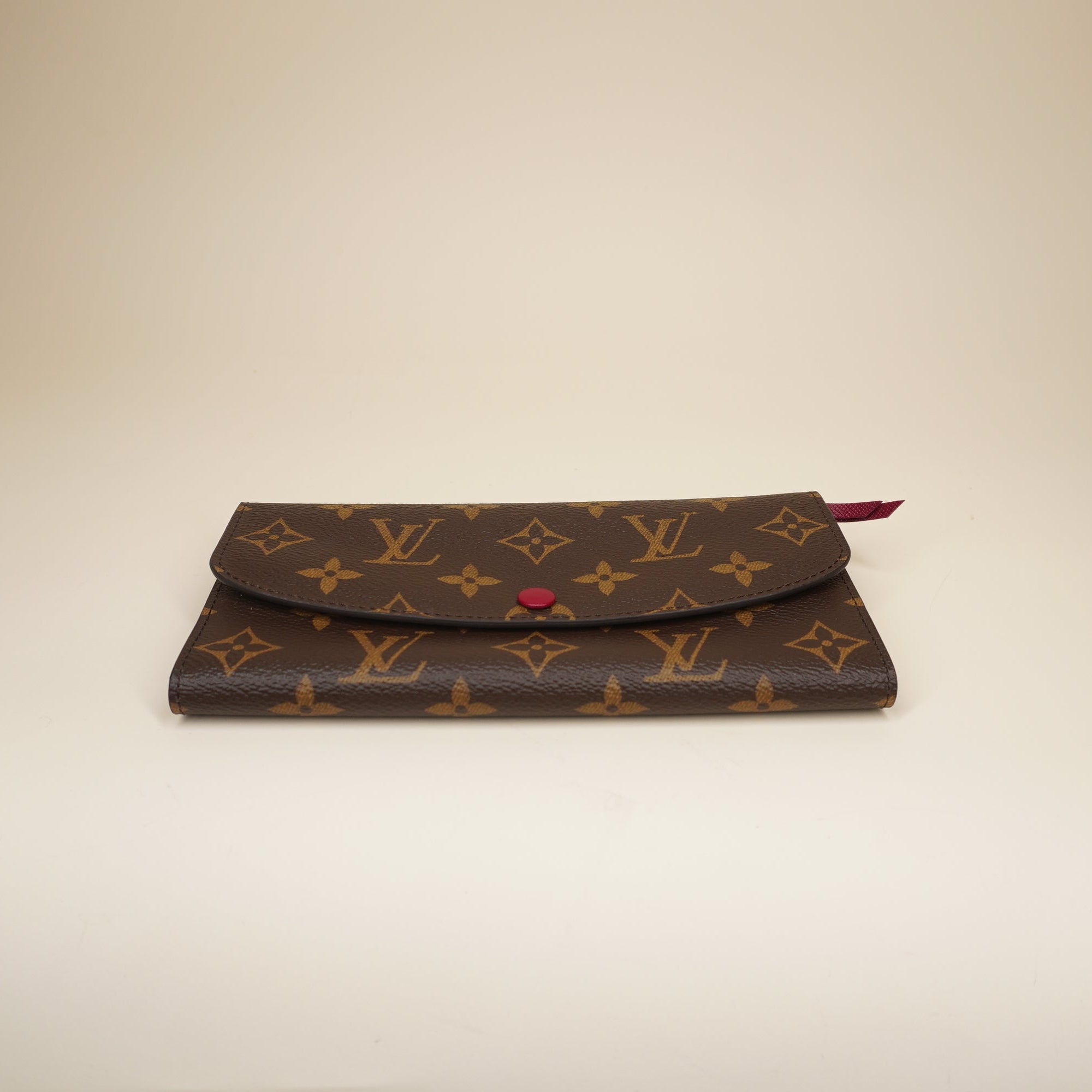 PRE-OWNED LV Monogram Canvas Emilie Wallet