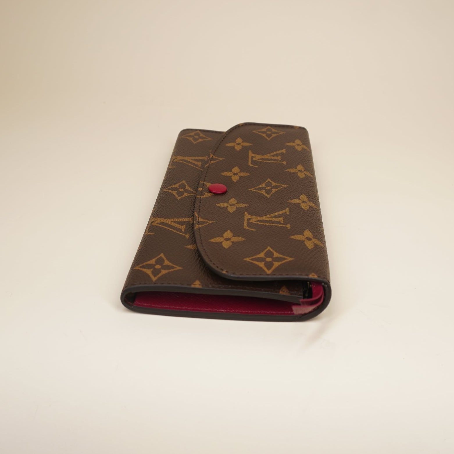 PRE-OWNED LV Monogram Canvas Emilie Wallet