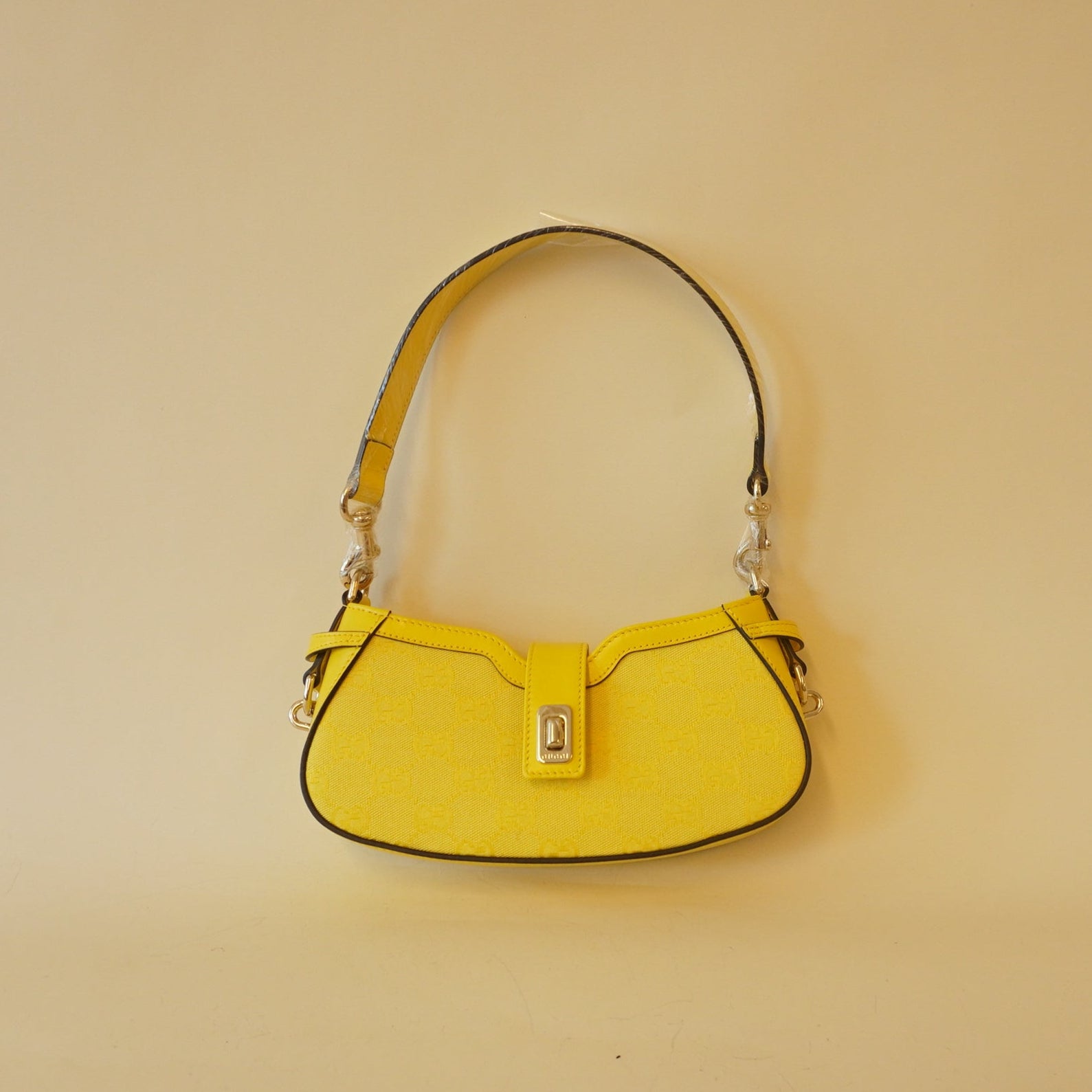 PRE-OWNED Yellow Mini Moon Side Shoulder Bag