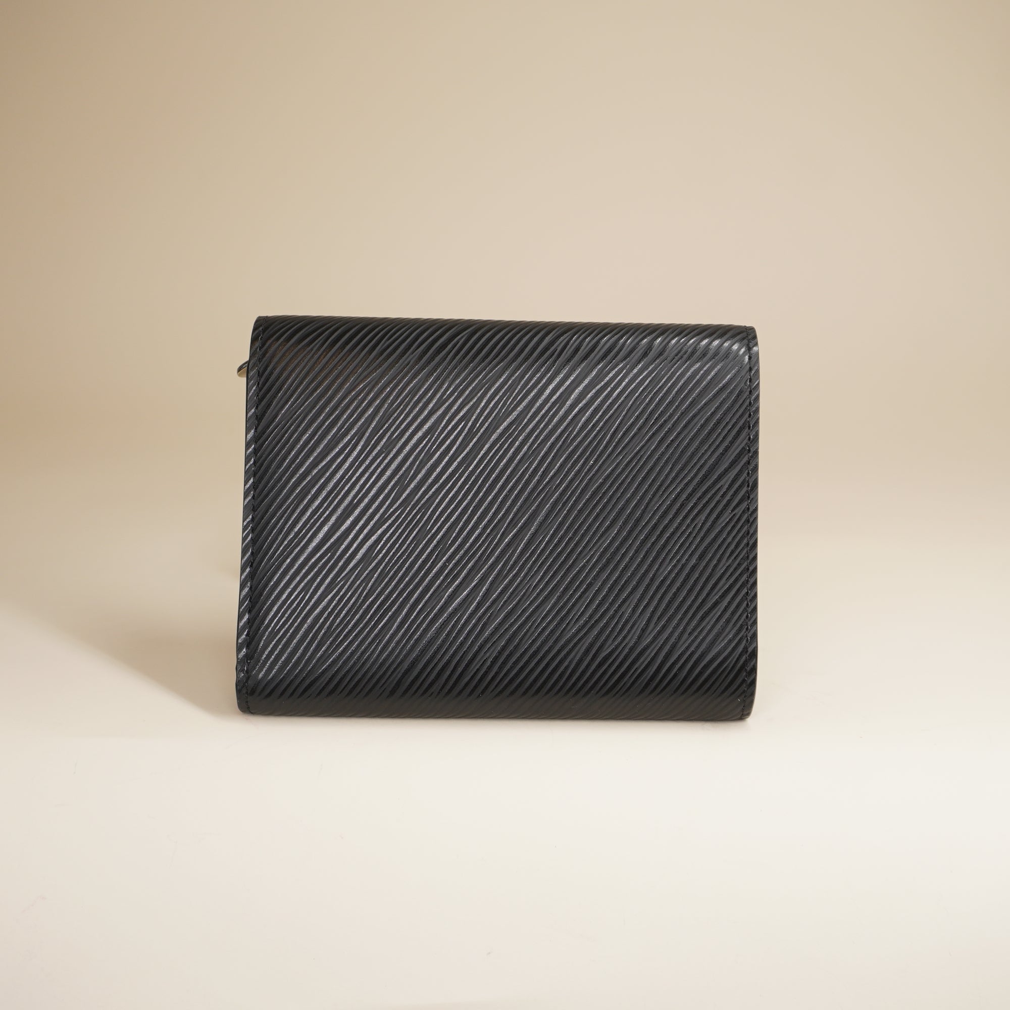 PRE-OWNED LV Twist Black Calfskin Short Wallet