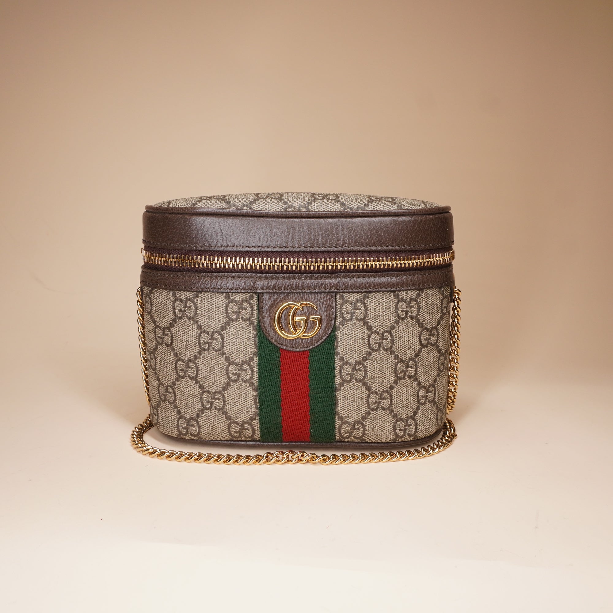 PRE-OWNED GG Coated Canvas Ophidia Small Chain Belt Bag