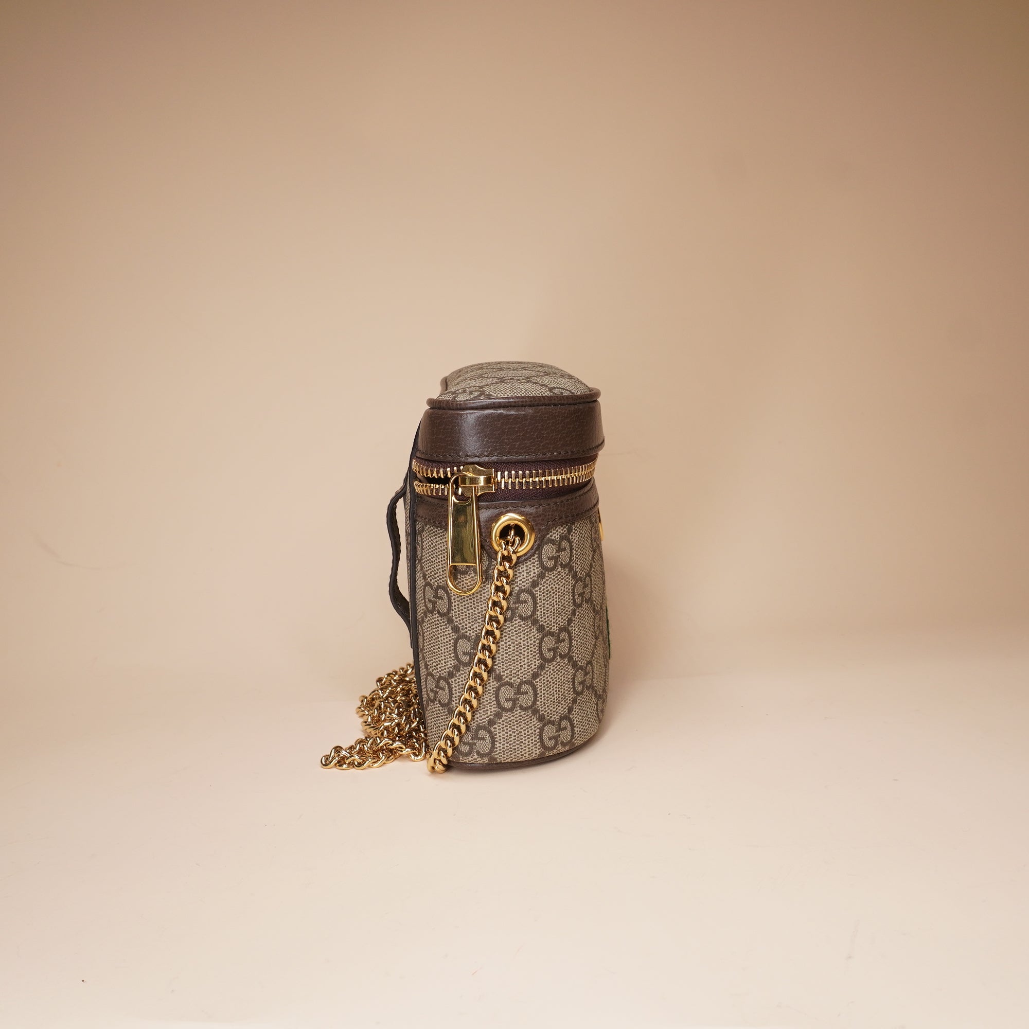 PRE-OWNED GG Coated Canvas Ophidia Small Chain Belt Bag