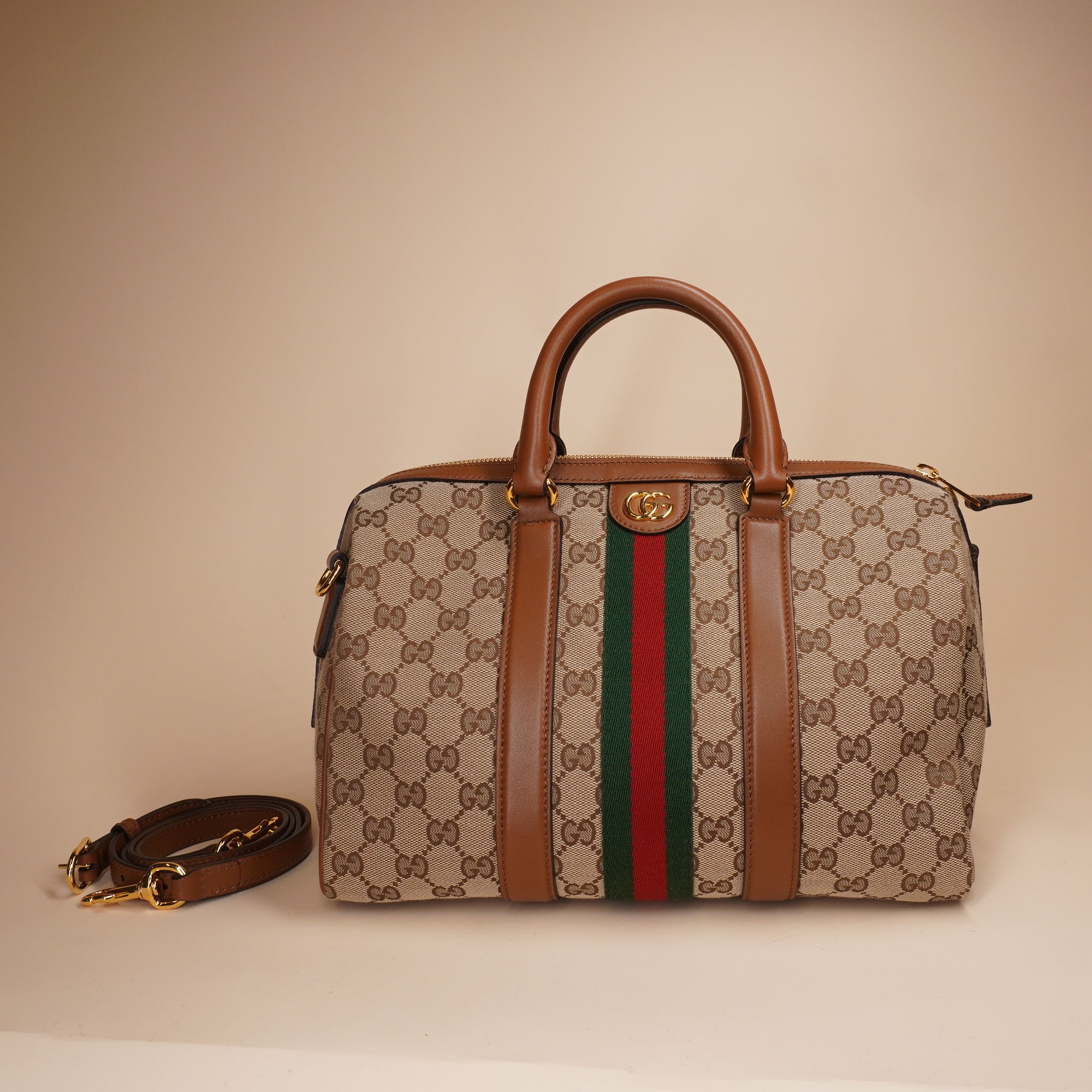 PRE-OWNED GG Ophidia Boston Medium Shoulder Bag