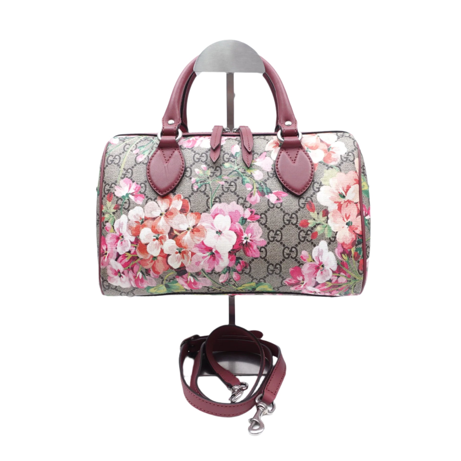 Bolso de hombro Boston pequeño GG Supreme Monogram Blooms de segunda mano