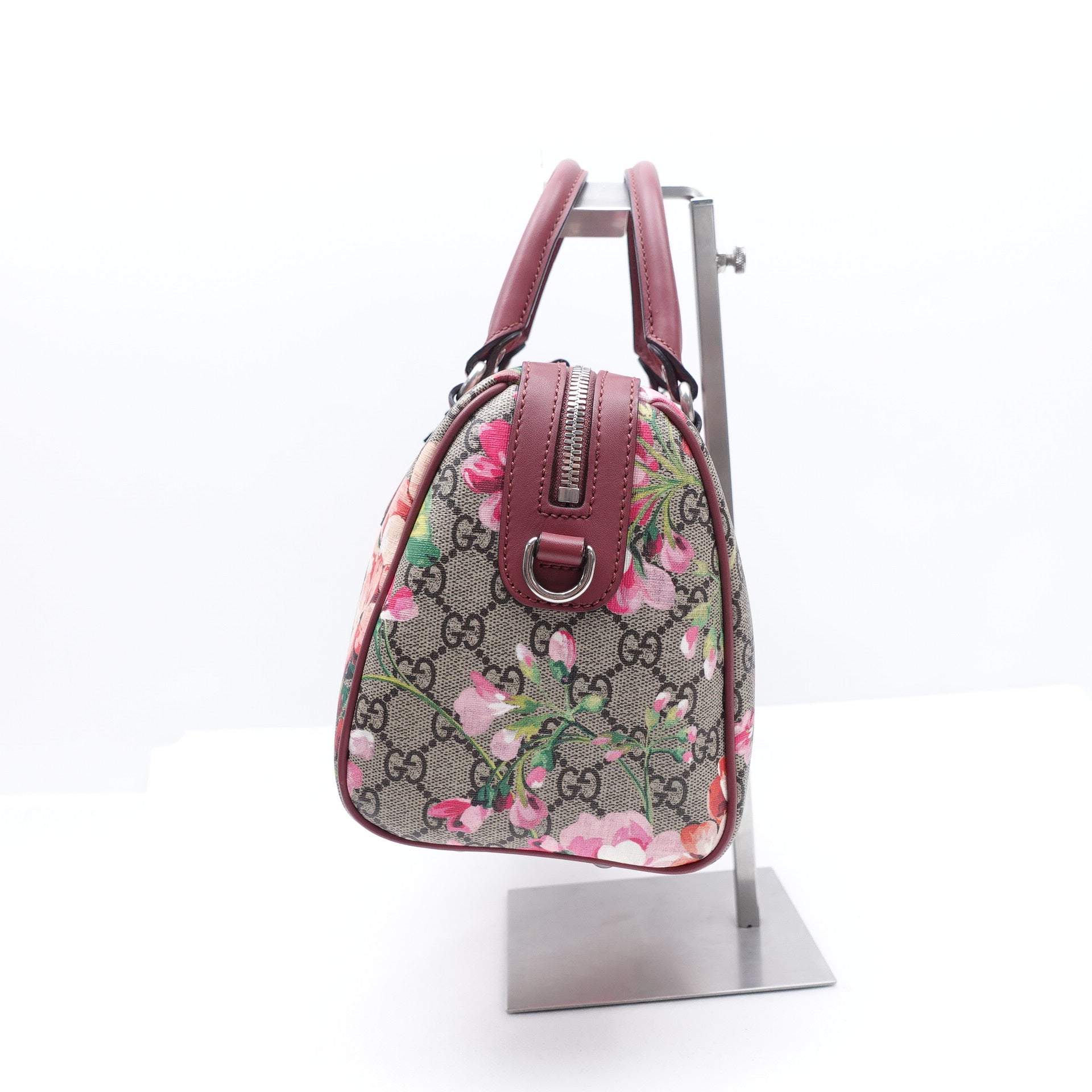 Bolso de hombro Boston pequeño GG Supreme Monogram Blooms de segunda mano