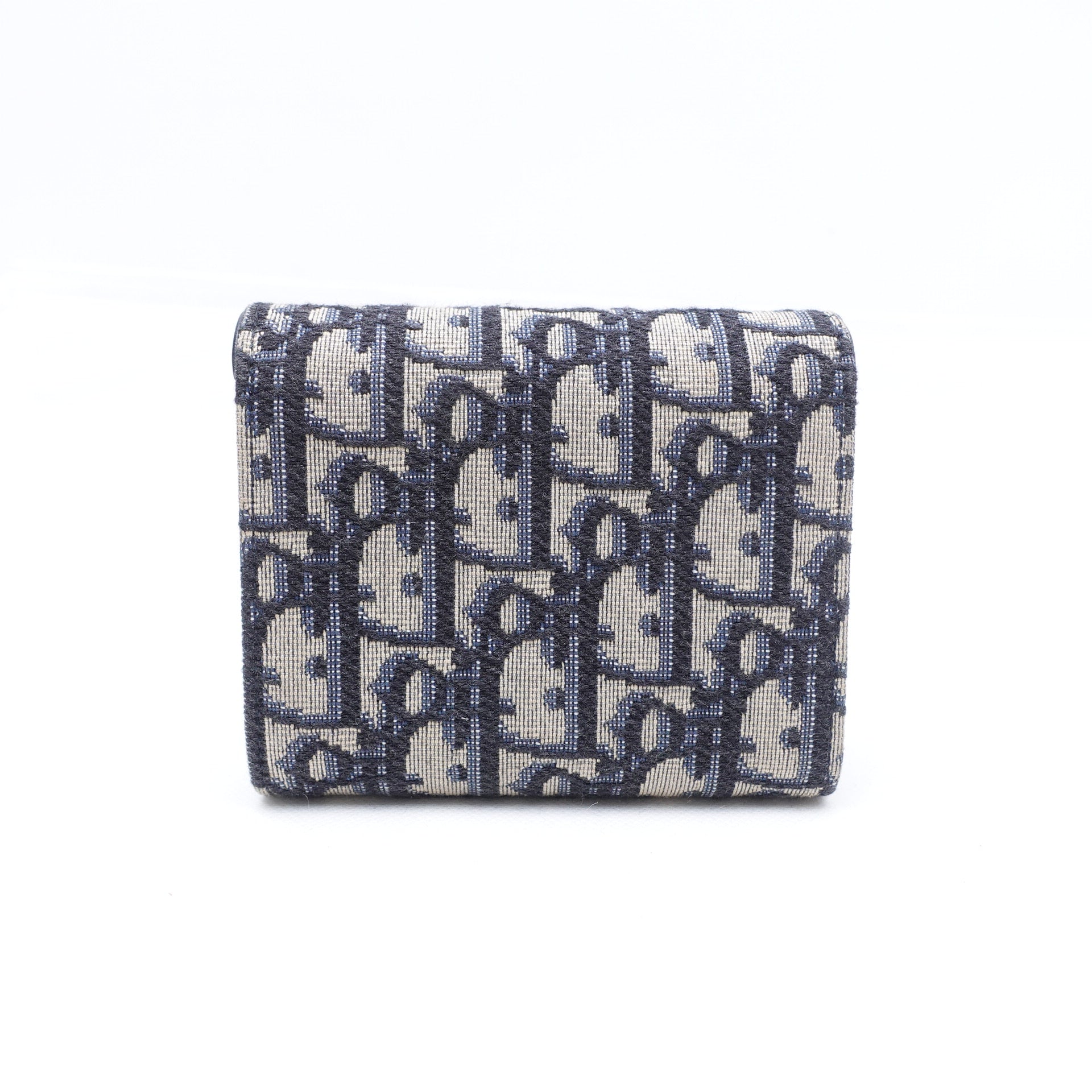 Cartera corta Oblique Saddle de segunda mano en azul