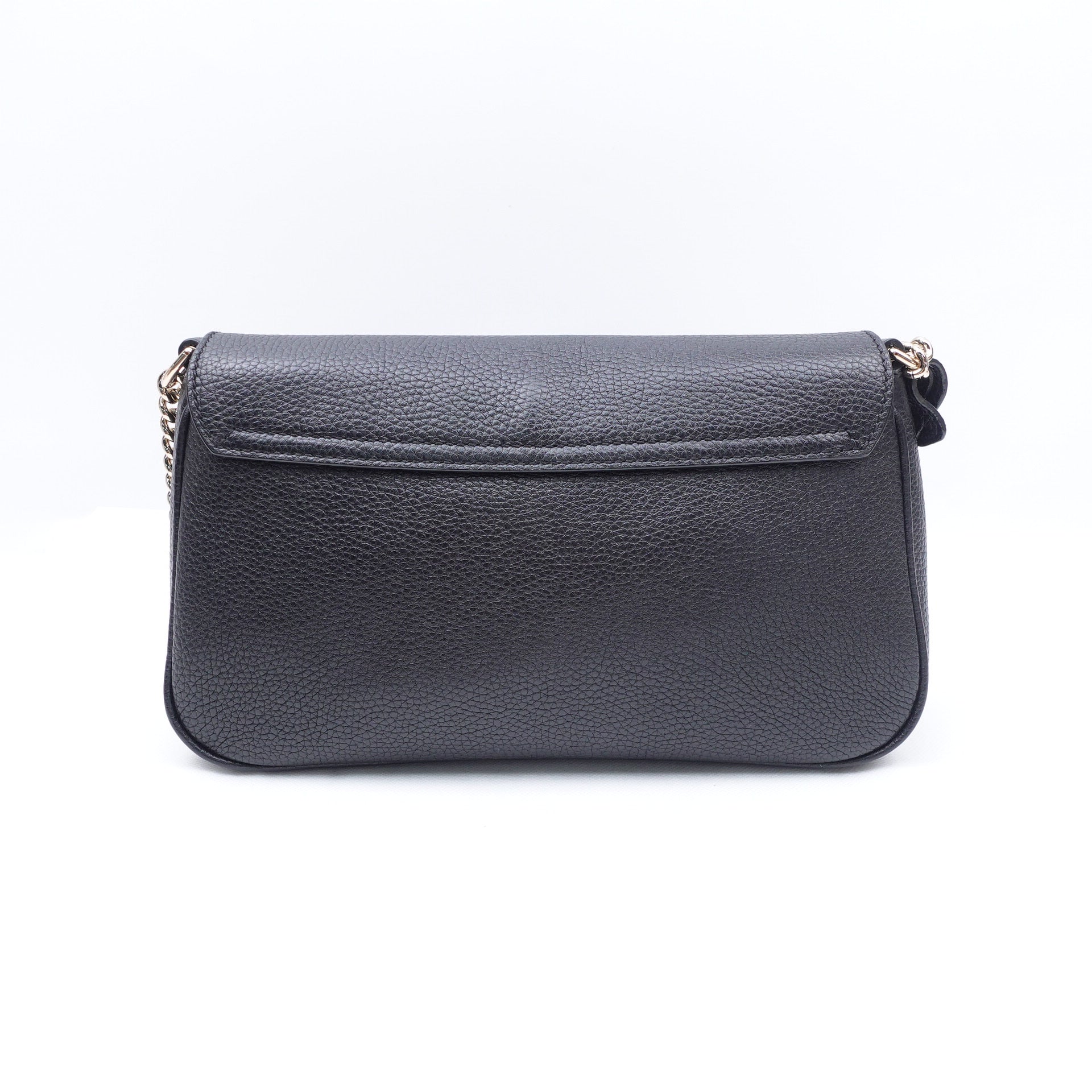 Bolso bandolera Soho GG de piel granulada negra con borlas USADO