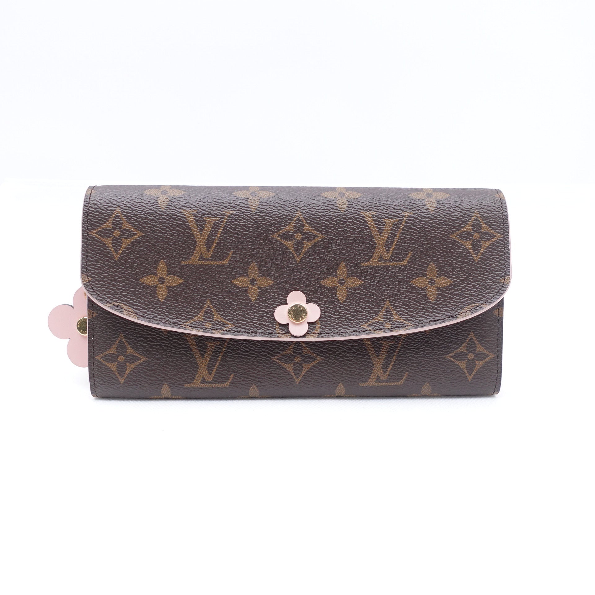 Cartera larga Emilie Flower de lona con monograma LV de segunda mano