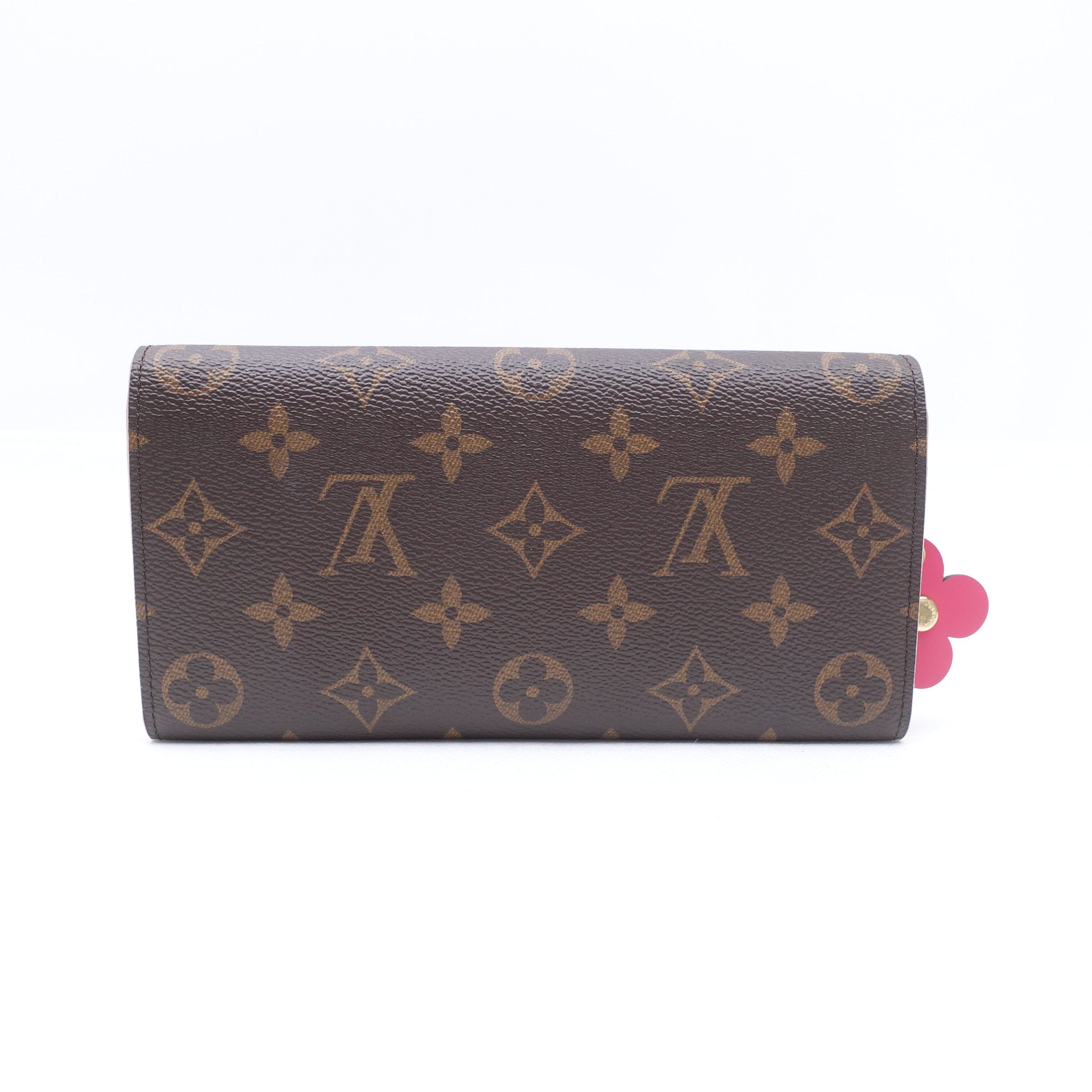 Cartera larga Emilie Flower de lona con monograma LV de segunda mano