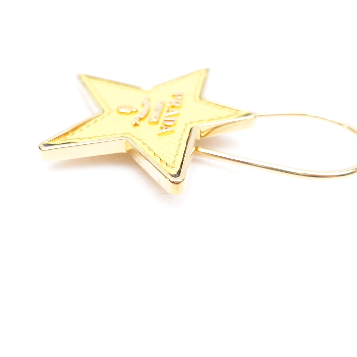 PRE-OWNED Saffiano Yellow Star Bag Charm