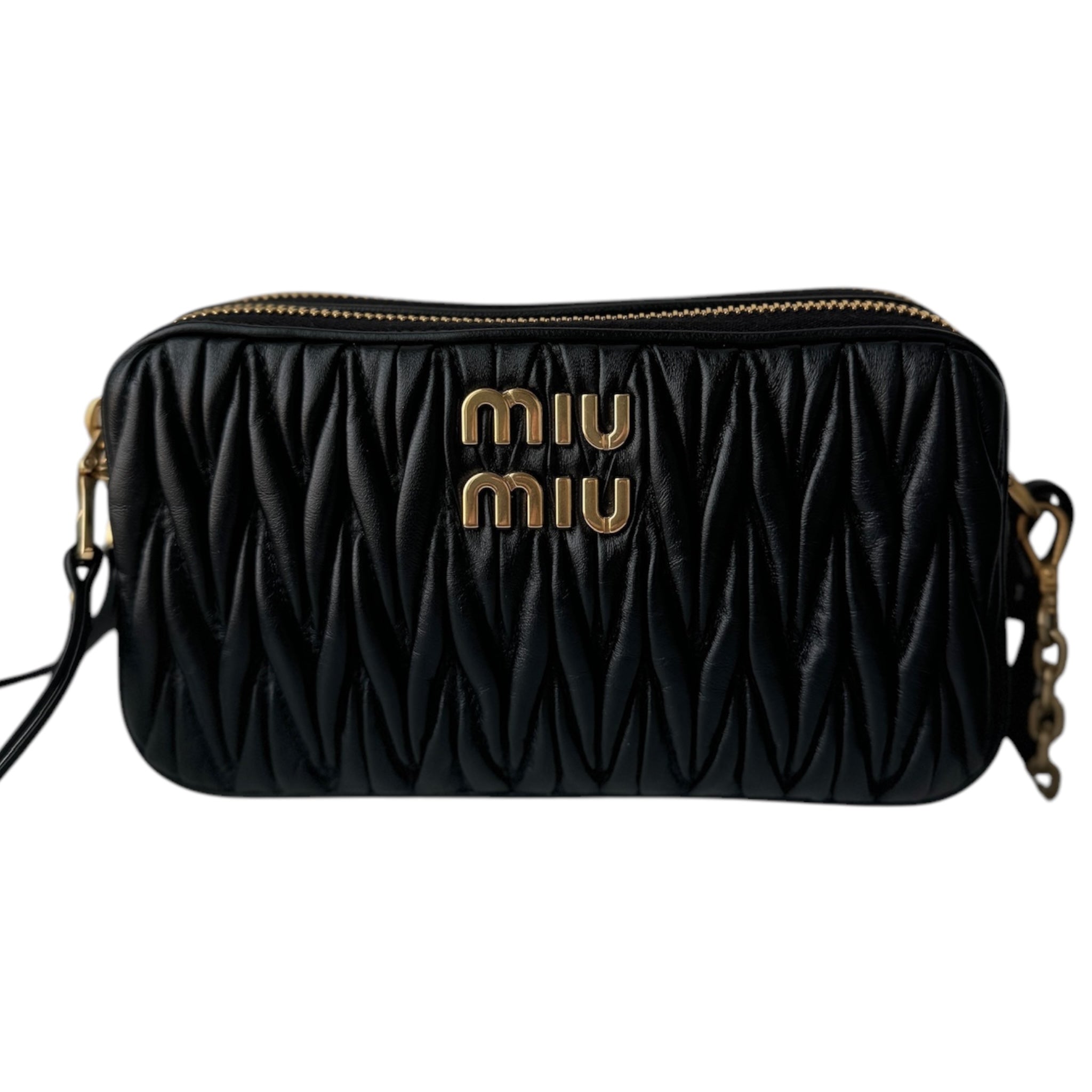 PRE-OWNED Black Matelassé nappa-leather Mini Bag Crossbody Bag
