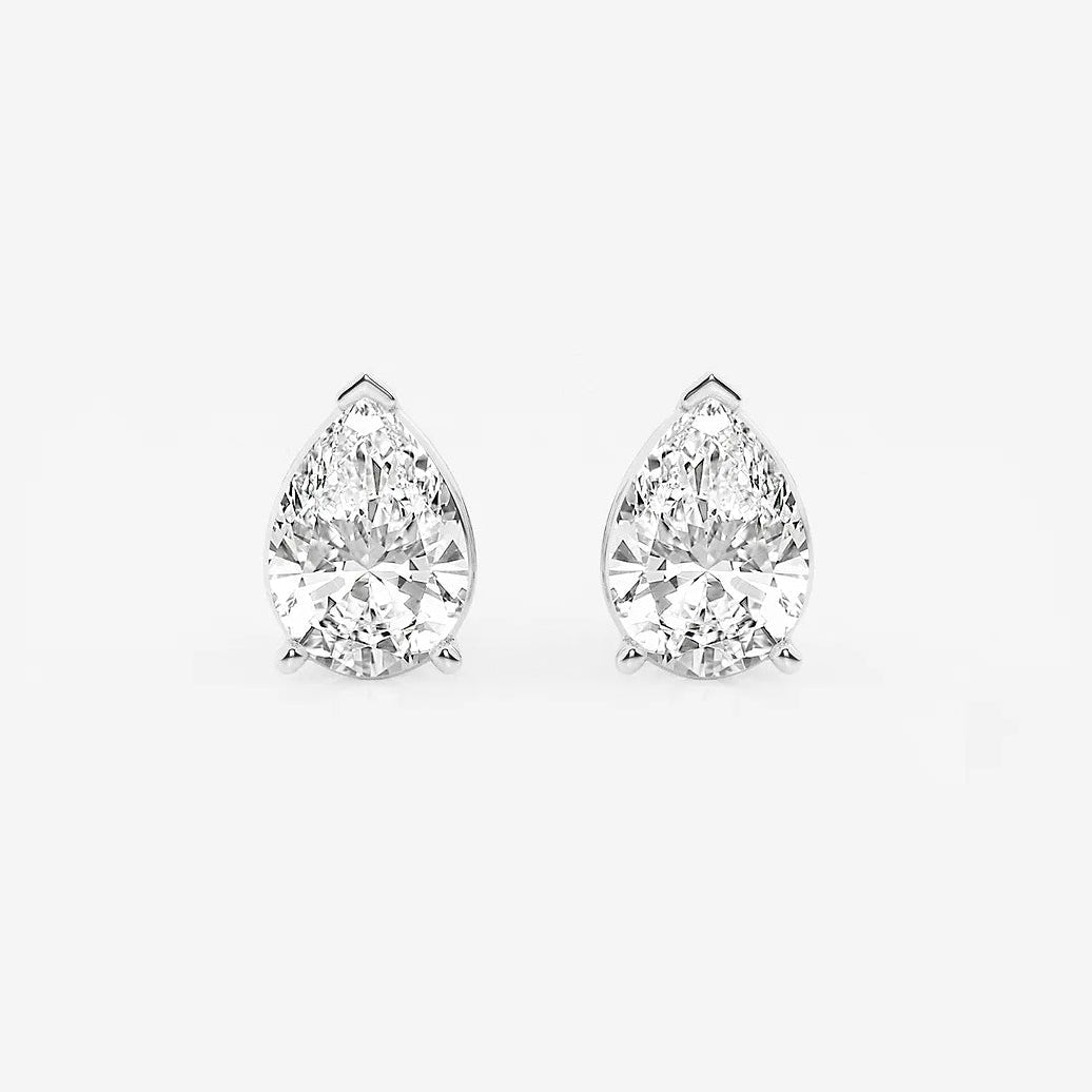 TDC - 4 CTW Lab Diamond Pear Shape Studs 