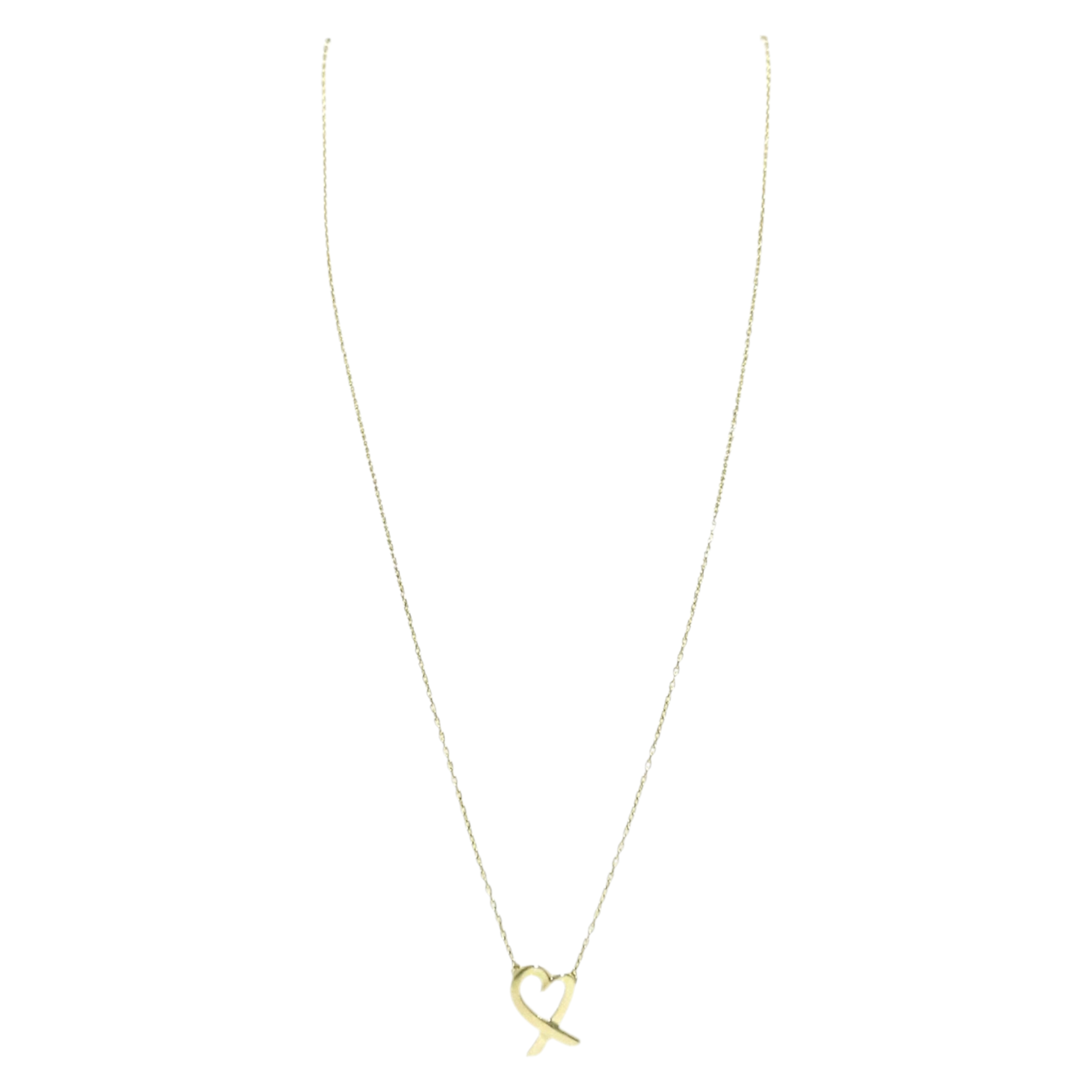 PRE-OWNED 18K Yellow Gold Loving Heart Necklace