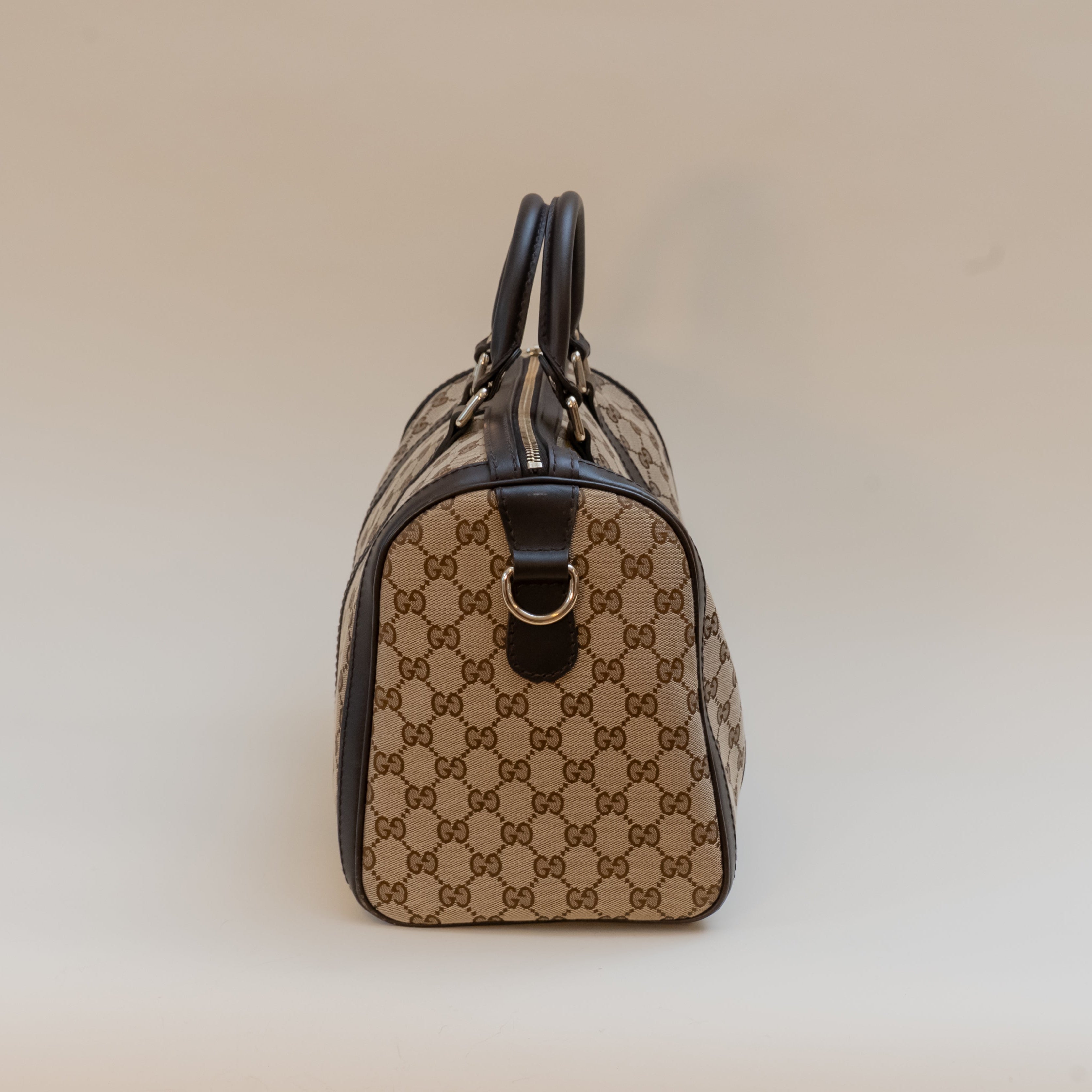 PRE-OWNED GG Supreme Canvas Joy Boston Bag