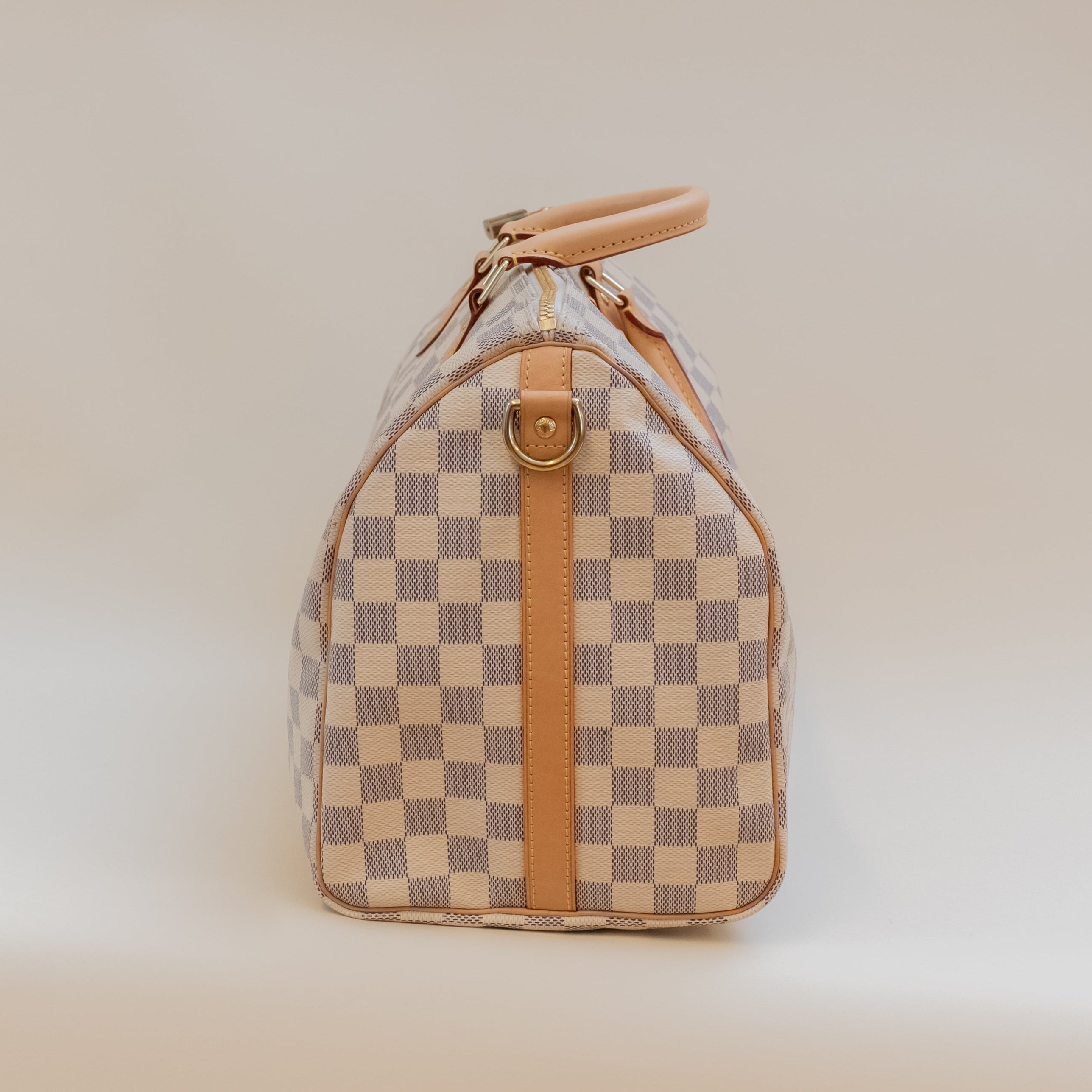 PRE-OWNED LV  Azur Canvas Speedy Bandouliere 35 Crossbody Bag 