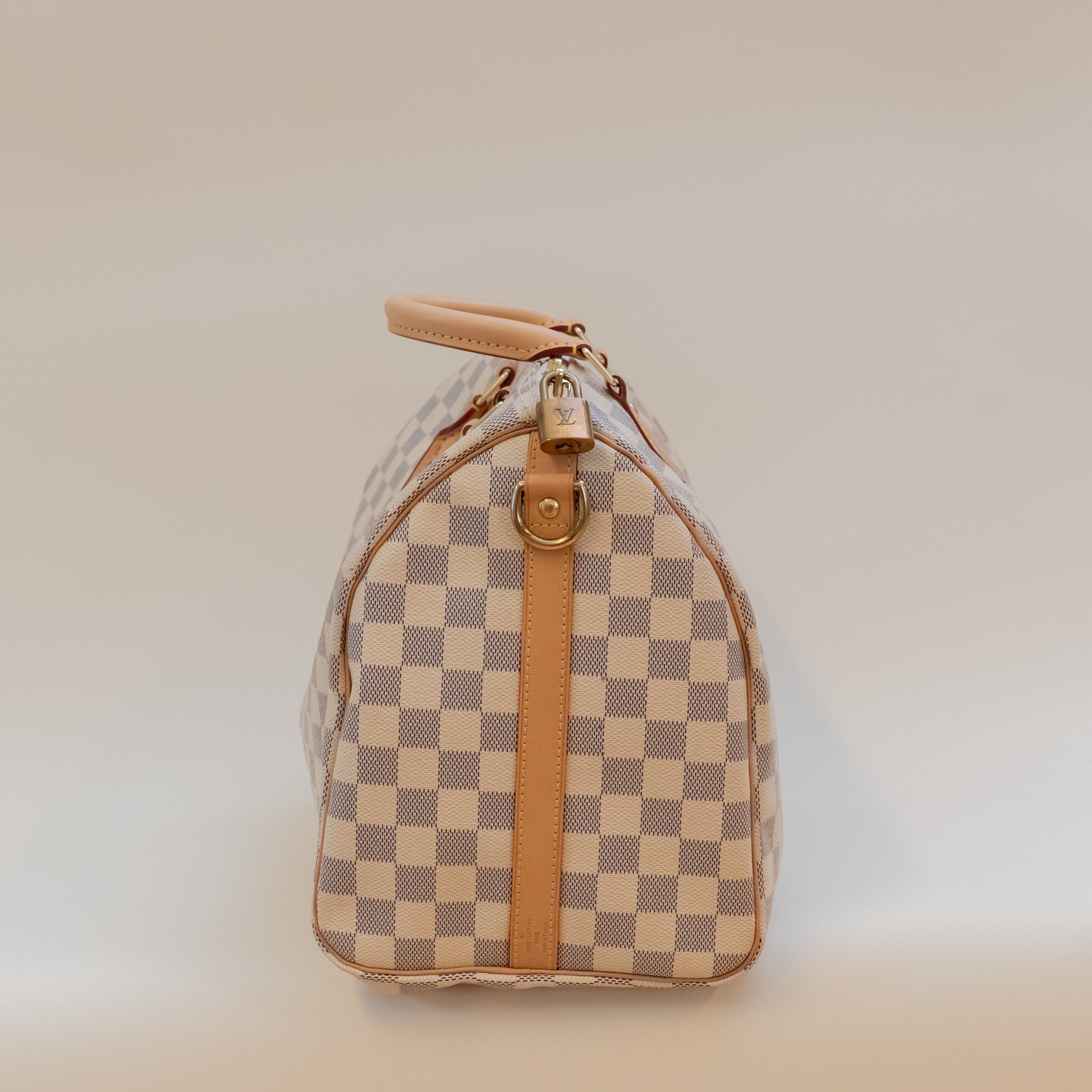 PRE-OWNED LV  Azur Canvas Speedy Bandouliere 35 Crossbody Bag 